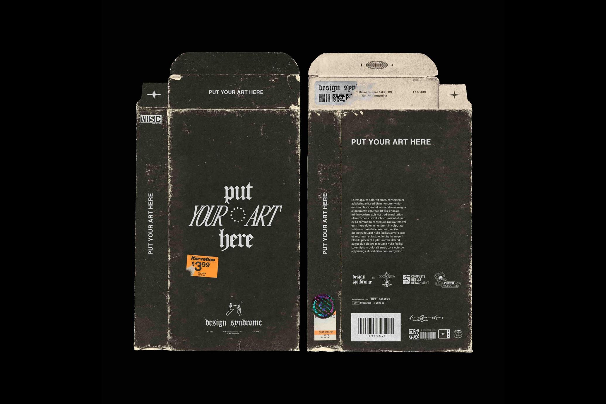 Distressed VHS Sleeve Mockup