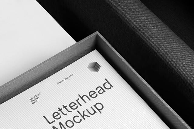 Letterhead in Bender Box Mockup