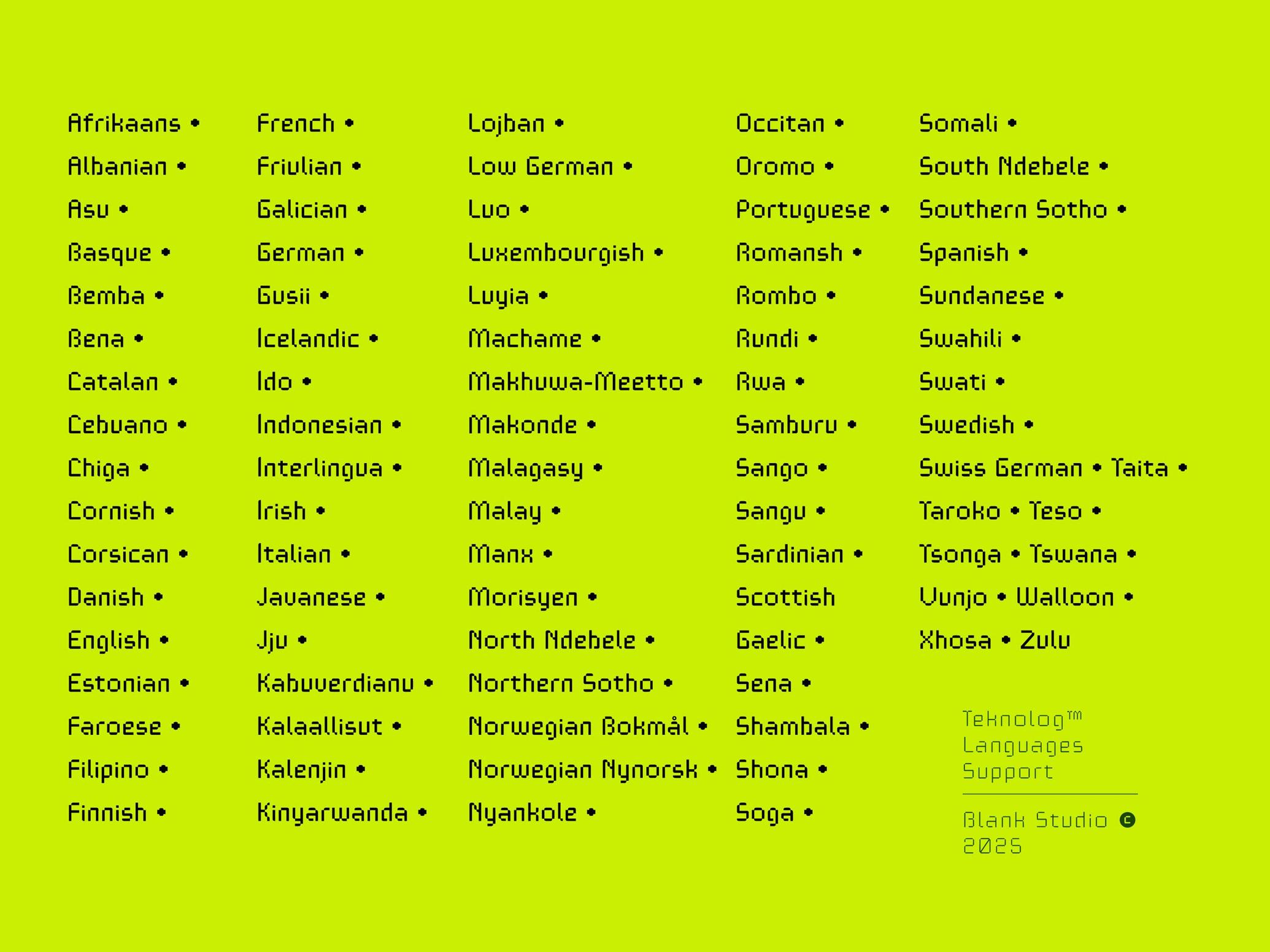 TEKNOLOG Digital Font
