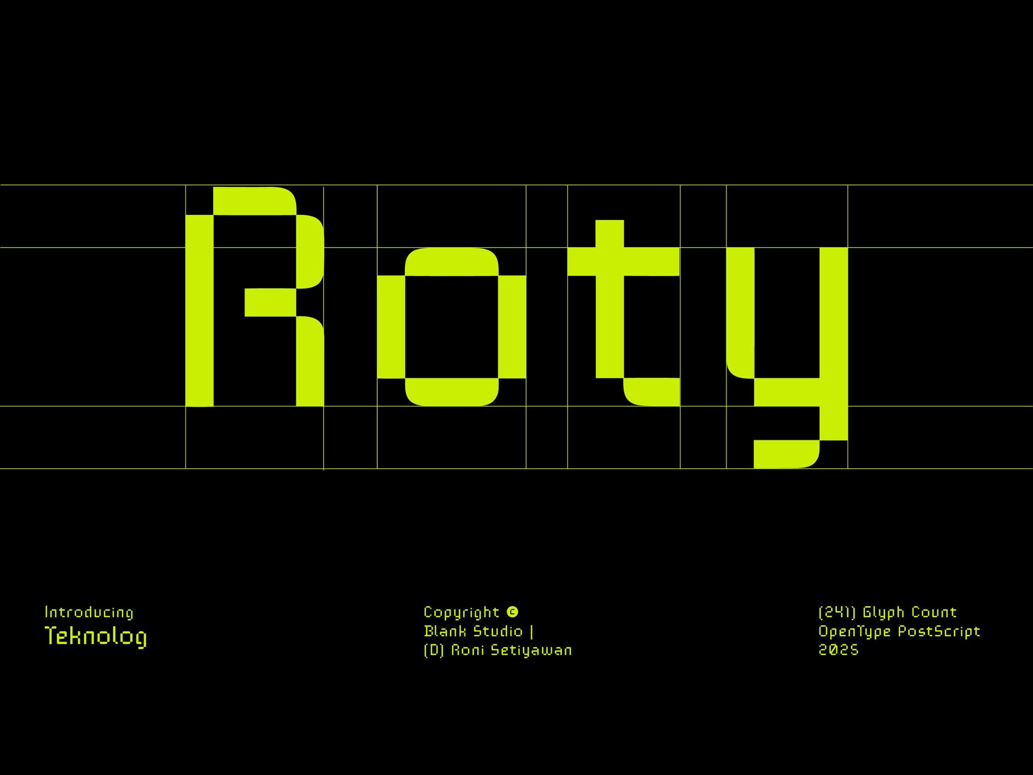 TEKNOLOG Digital Font