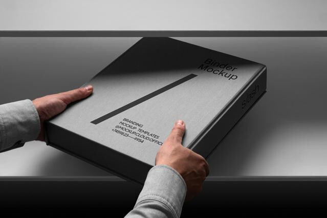 Binder Box Mockup Scene