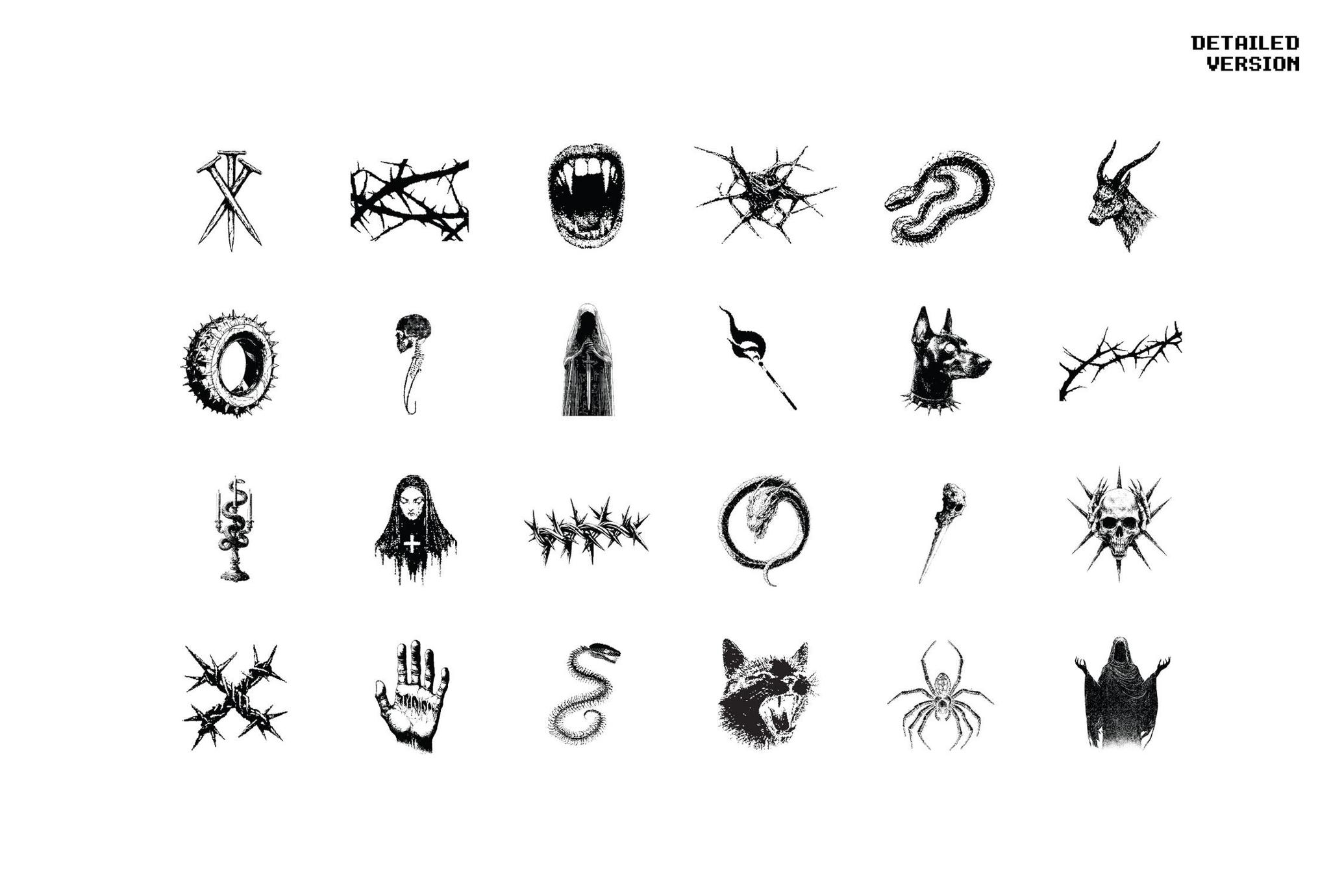 Dark Aesthetic Dithering Graphic Bundle