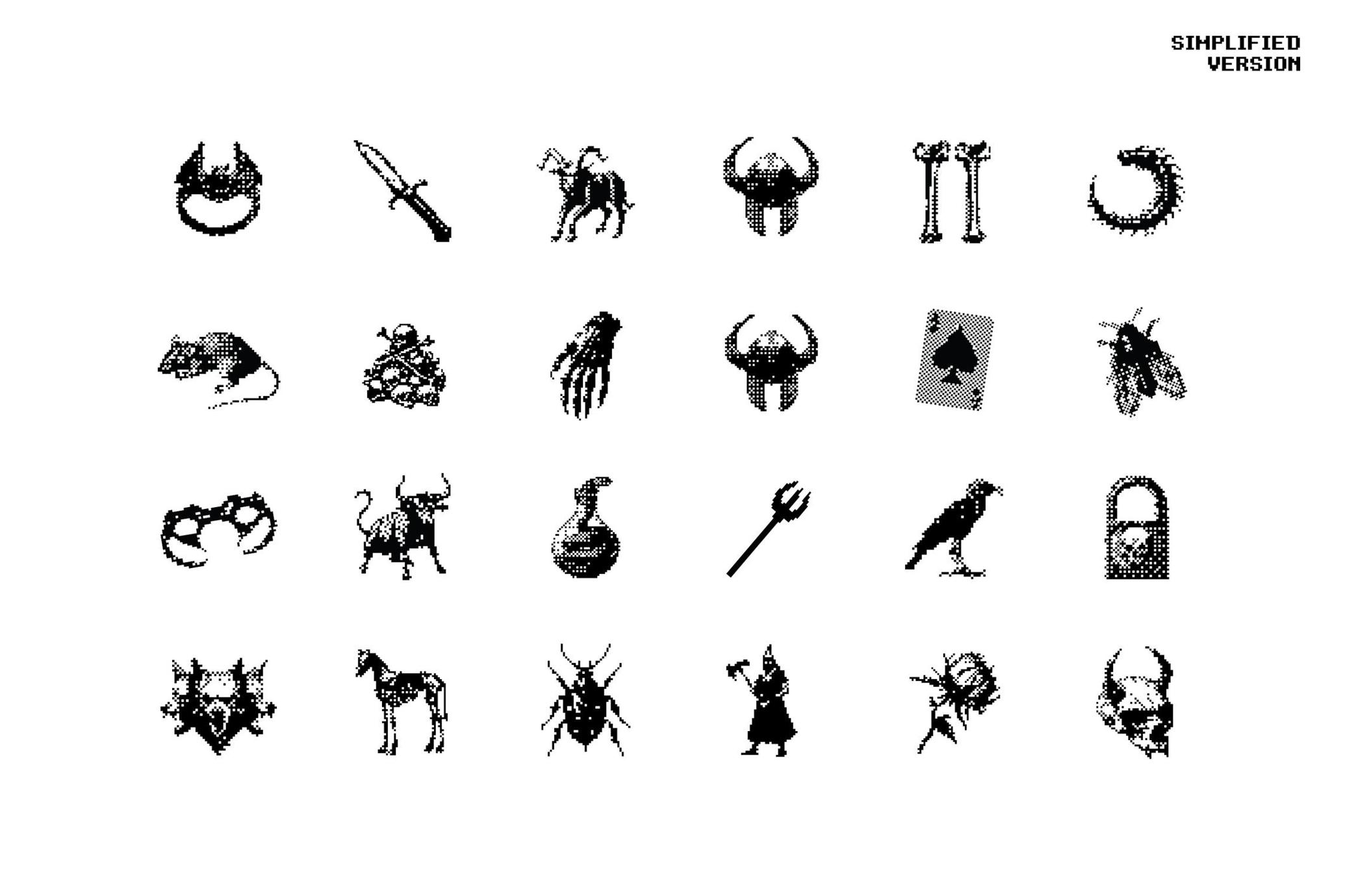 Dark Aesthetic Dithering Graphic Bundle