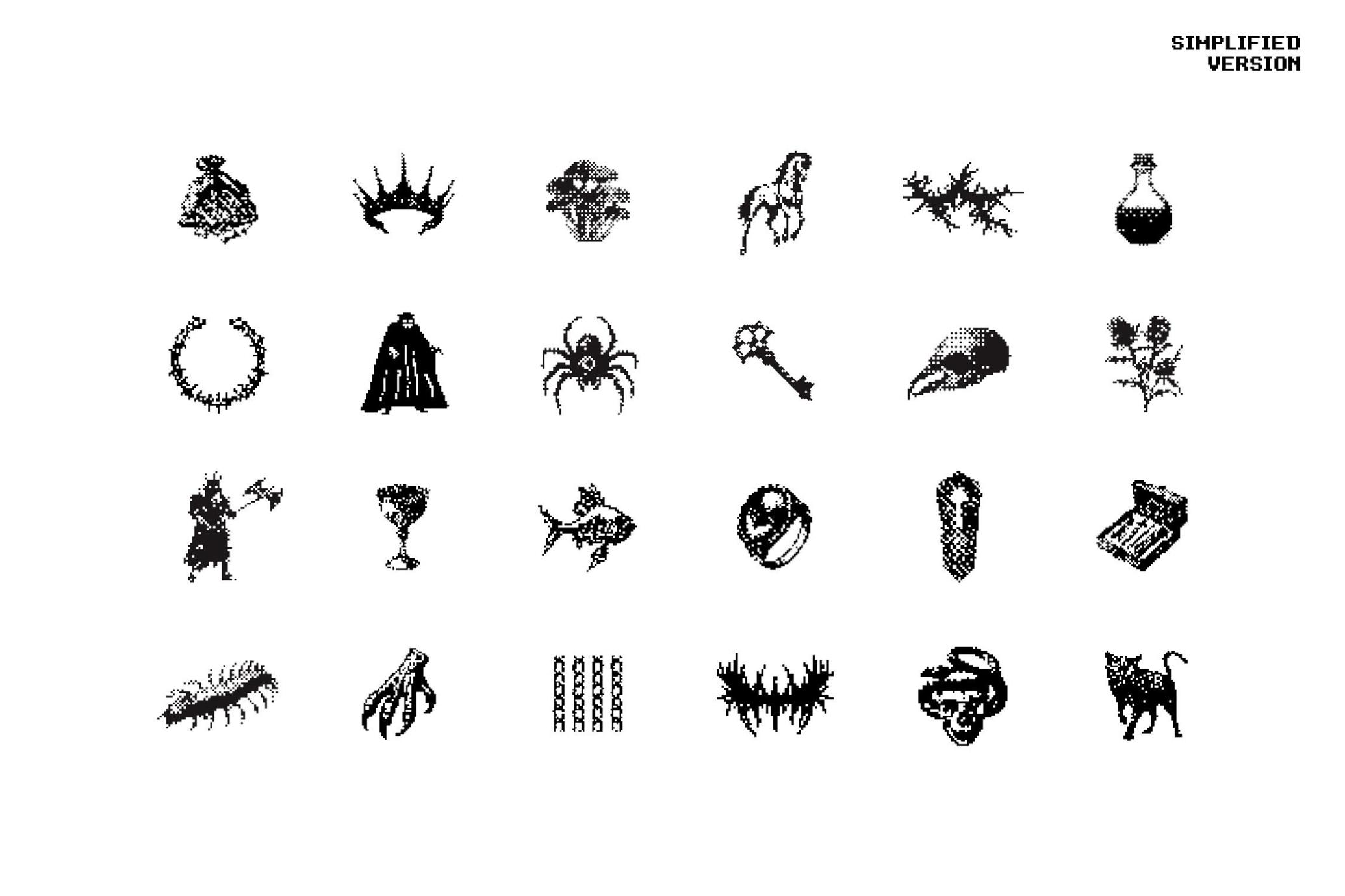 Dark Aesthetic Dithering Graphic Bundle