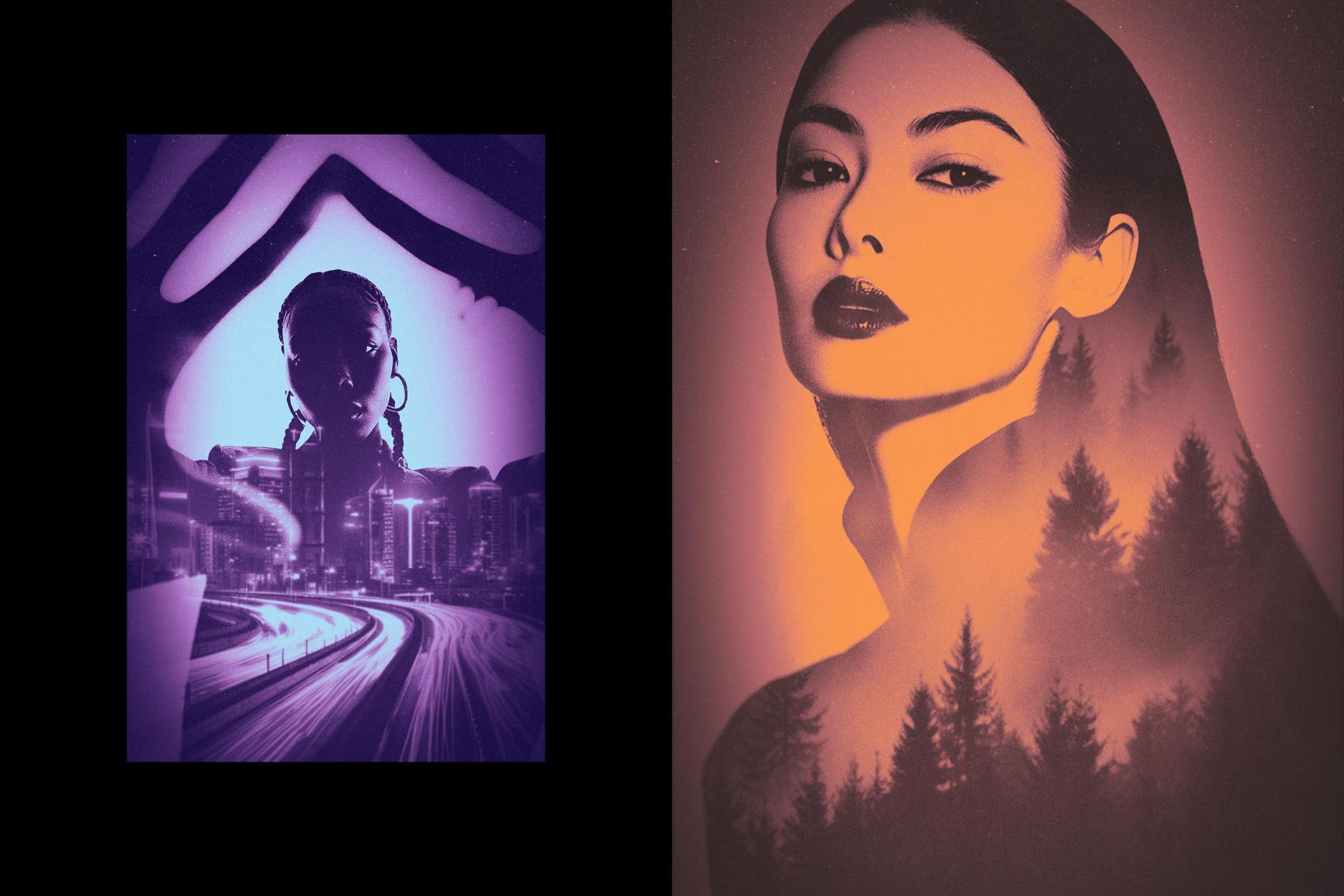 Duotone Double Exposure Effect