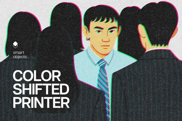 Retro Color Shifted Design Effect