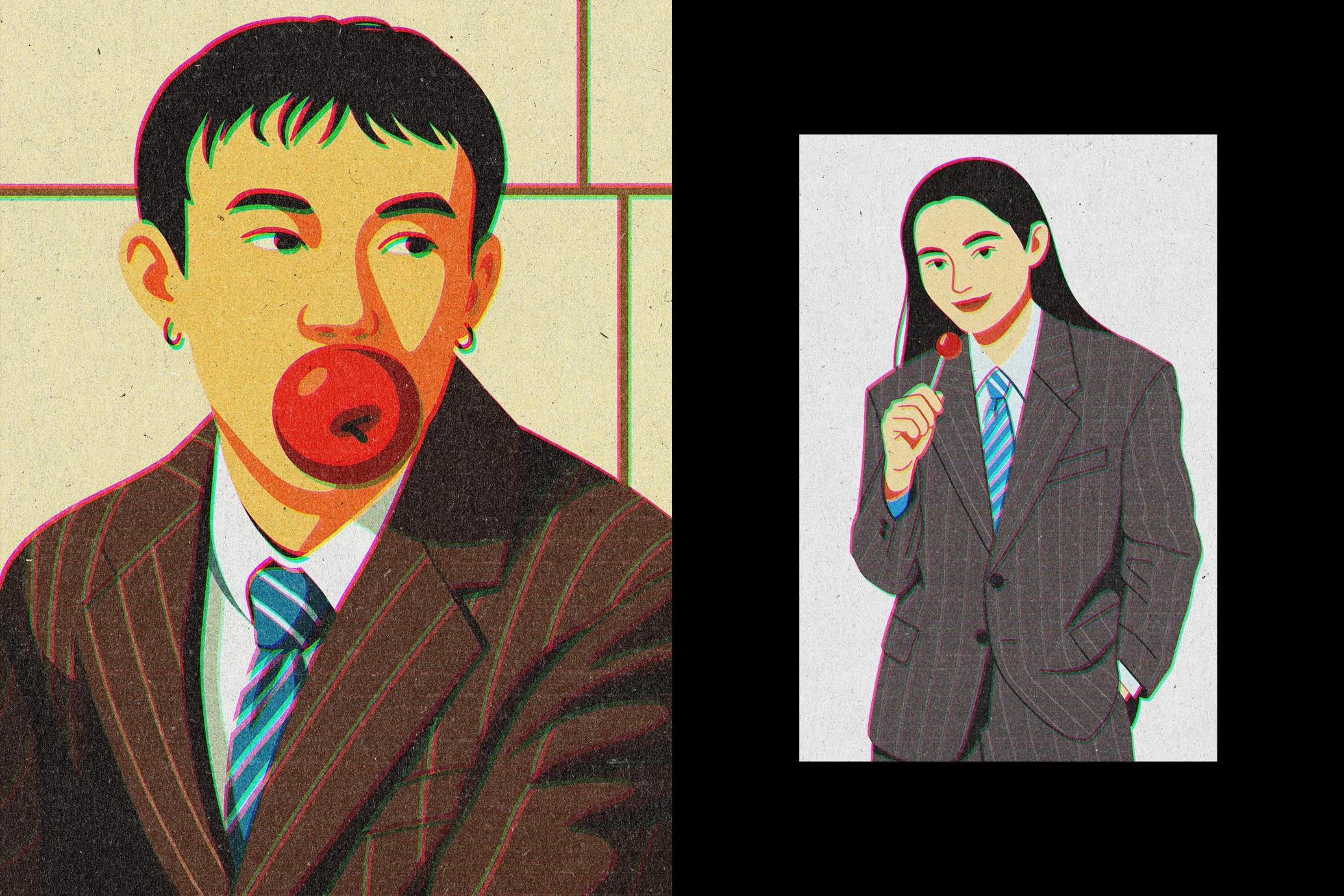 Retro Color Shifted Design Effect