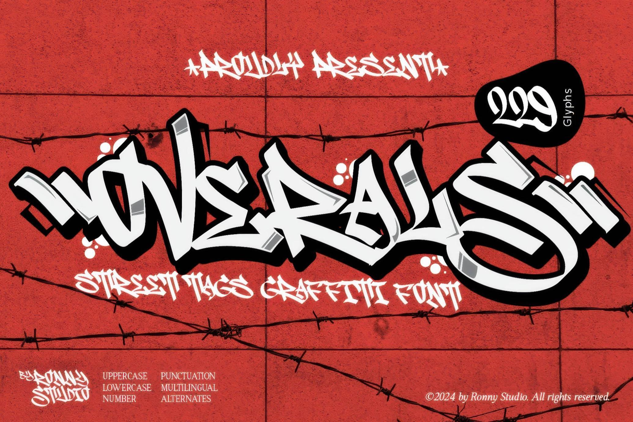 Overals — Street Tags Graffiti Font