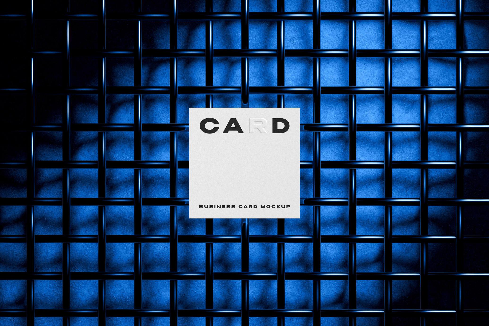 Square Business Card Mockup