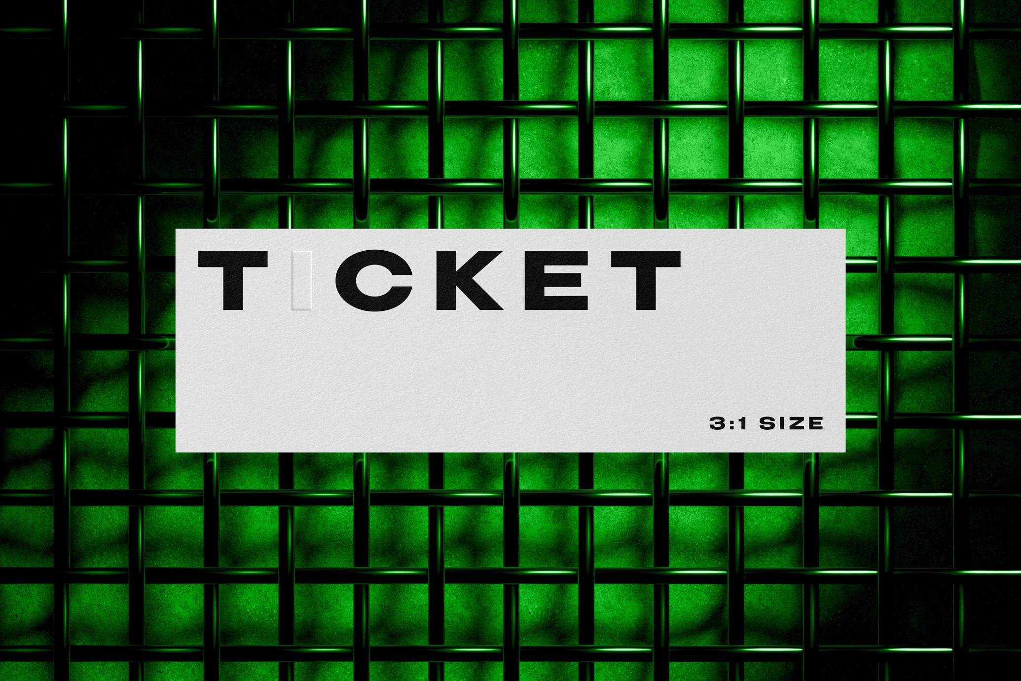 Industrial Ticket Card Mockup