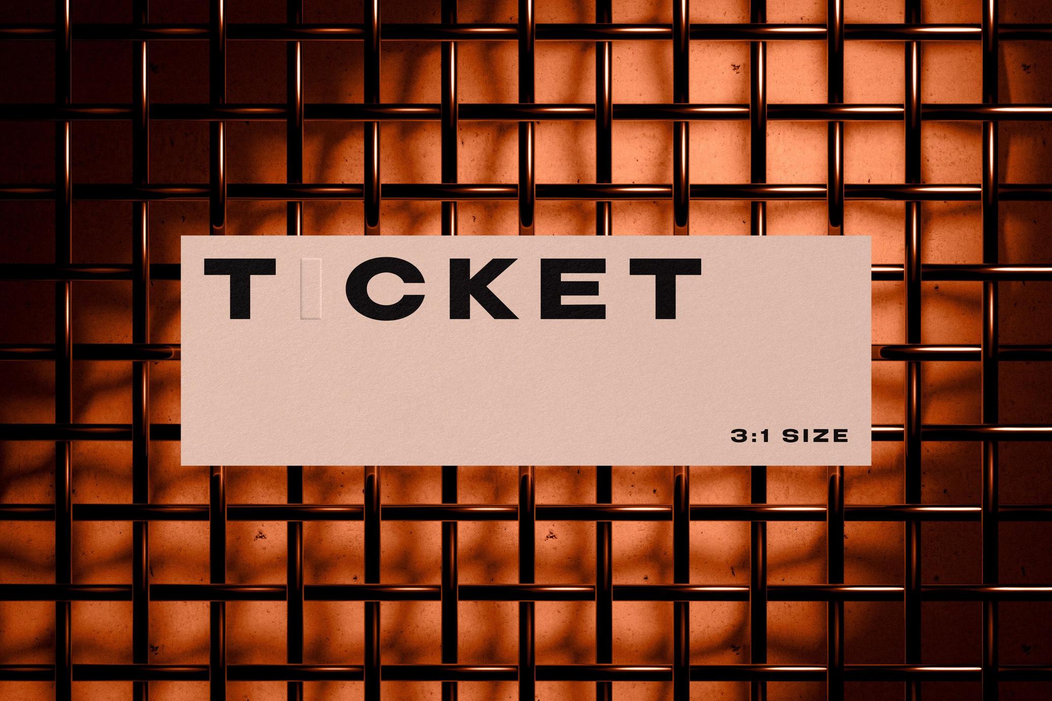 Industrial Ticket Card Mockup