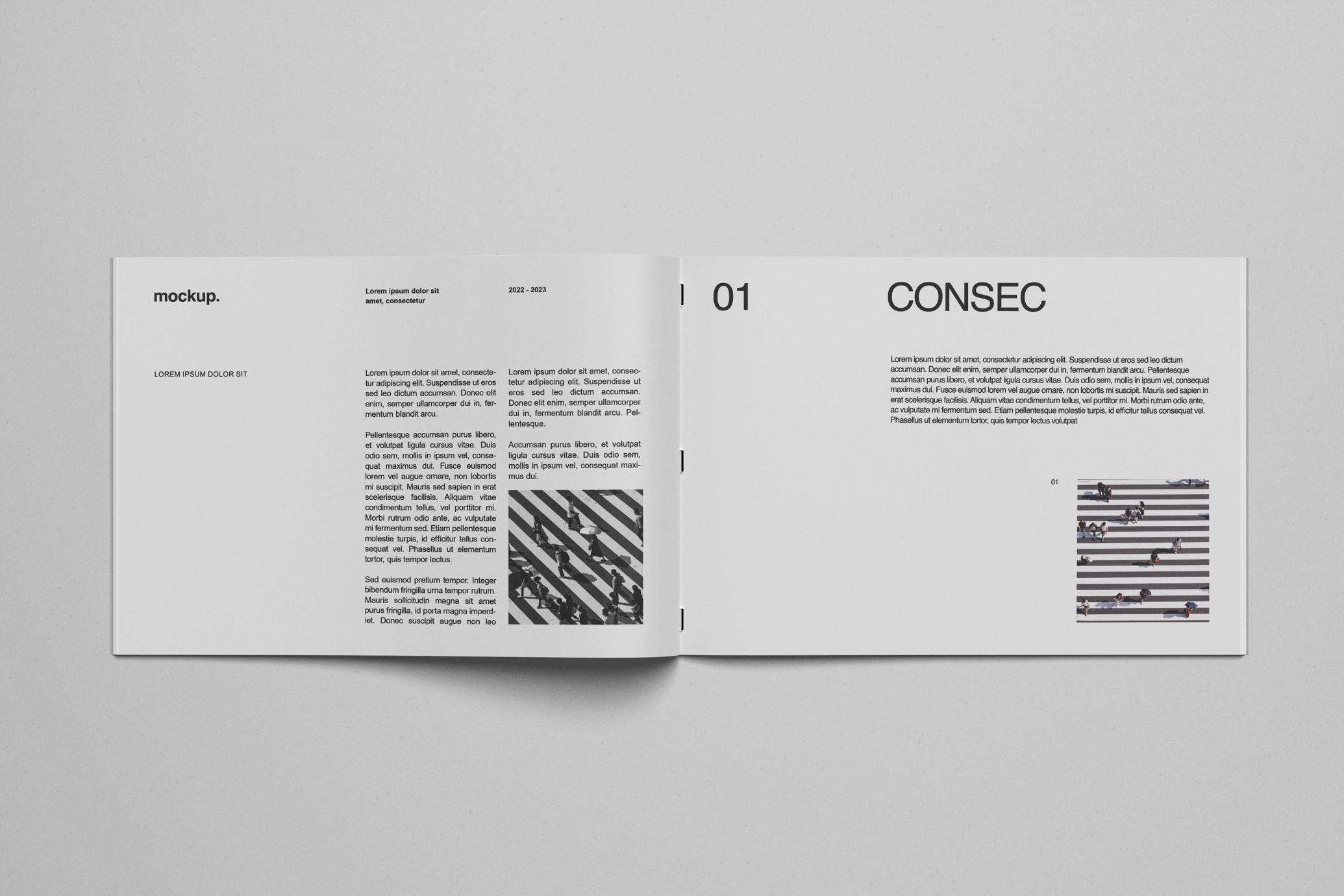 Top View Landscape Booklet Mockup