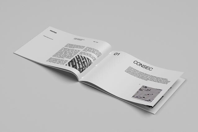 Isometric View Landscape Booklet Mockup