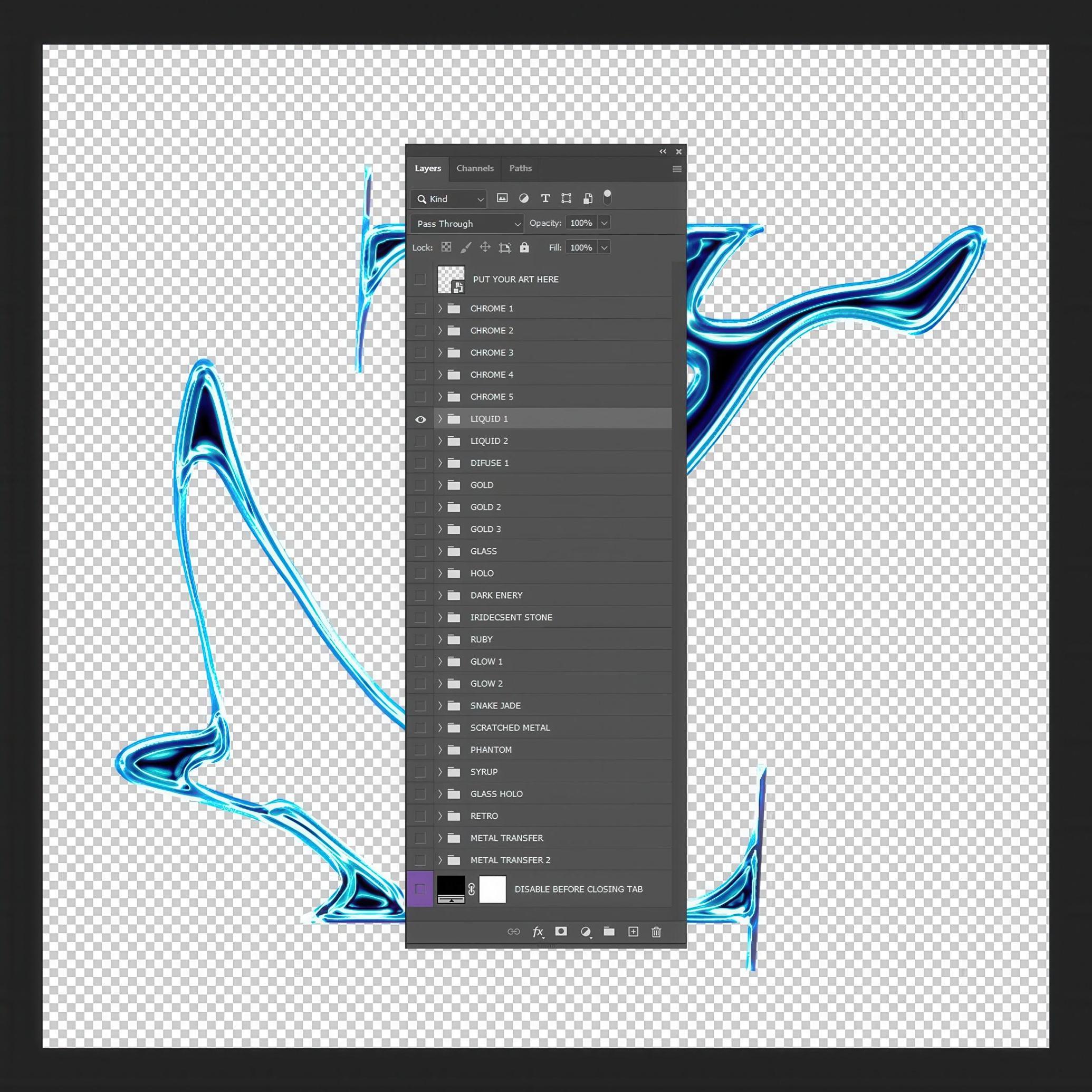 Chrome Text Template