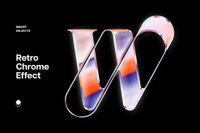 Retro Chrome Logo Effect