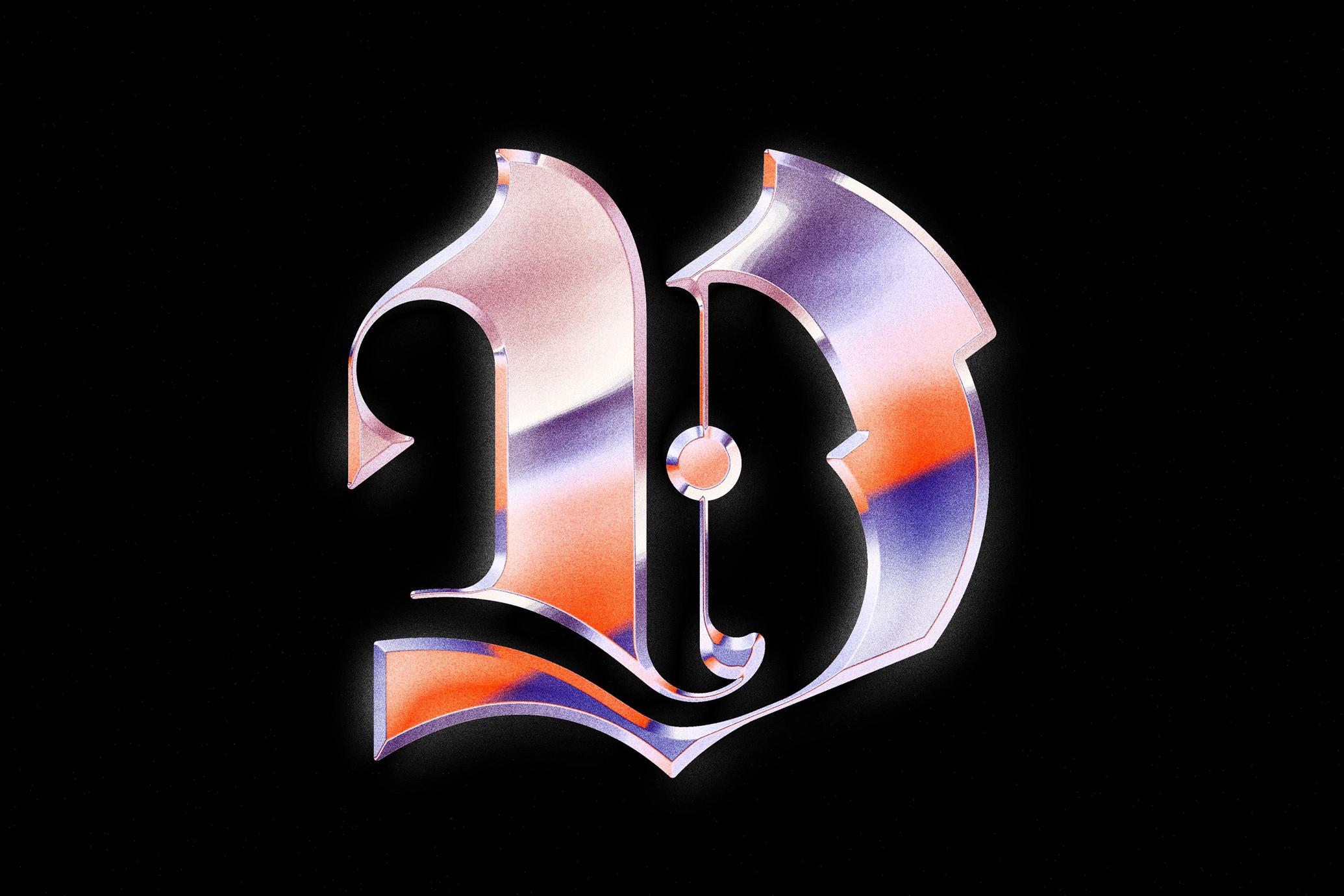 Retro Chrome Logo Effect