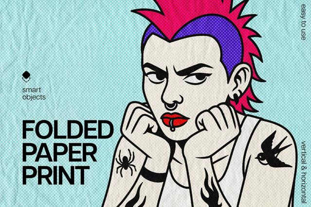 Crumpled Paper Halftone Print