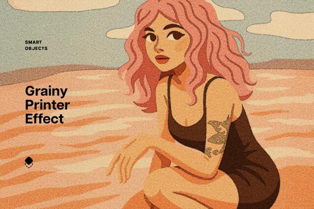 Grainy Printer Design Effect