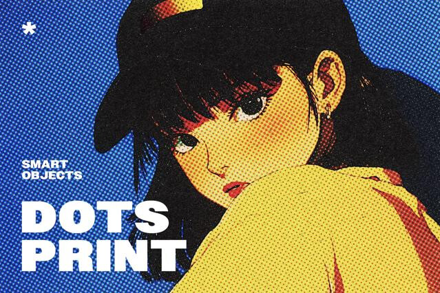 Dots Comic Print Effect