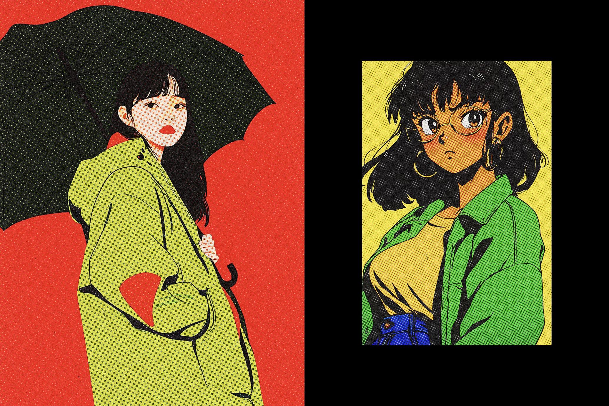 Dots Comic Print Effect
