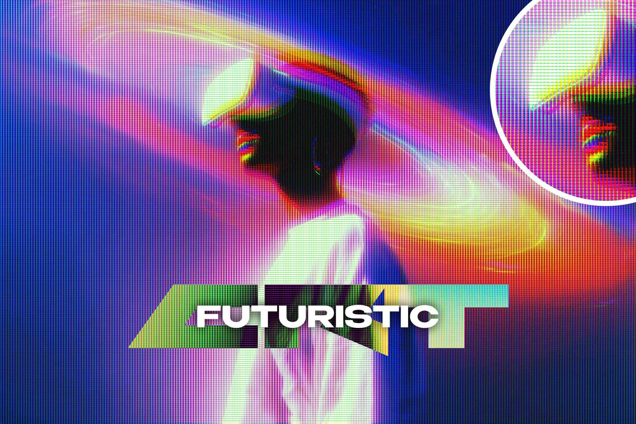 Futuristic CRT Photo Effect
