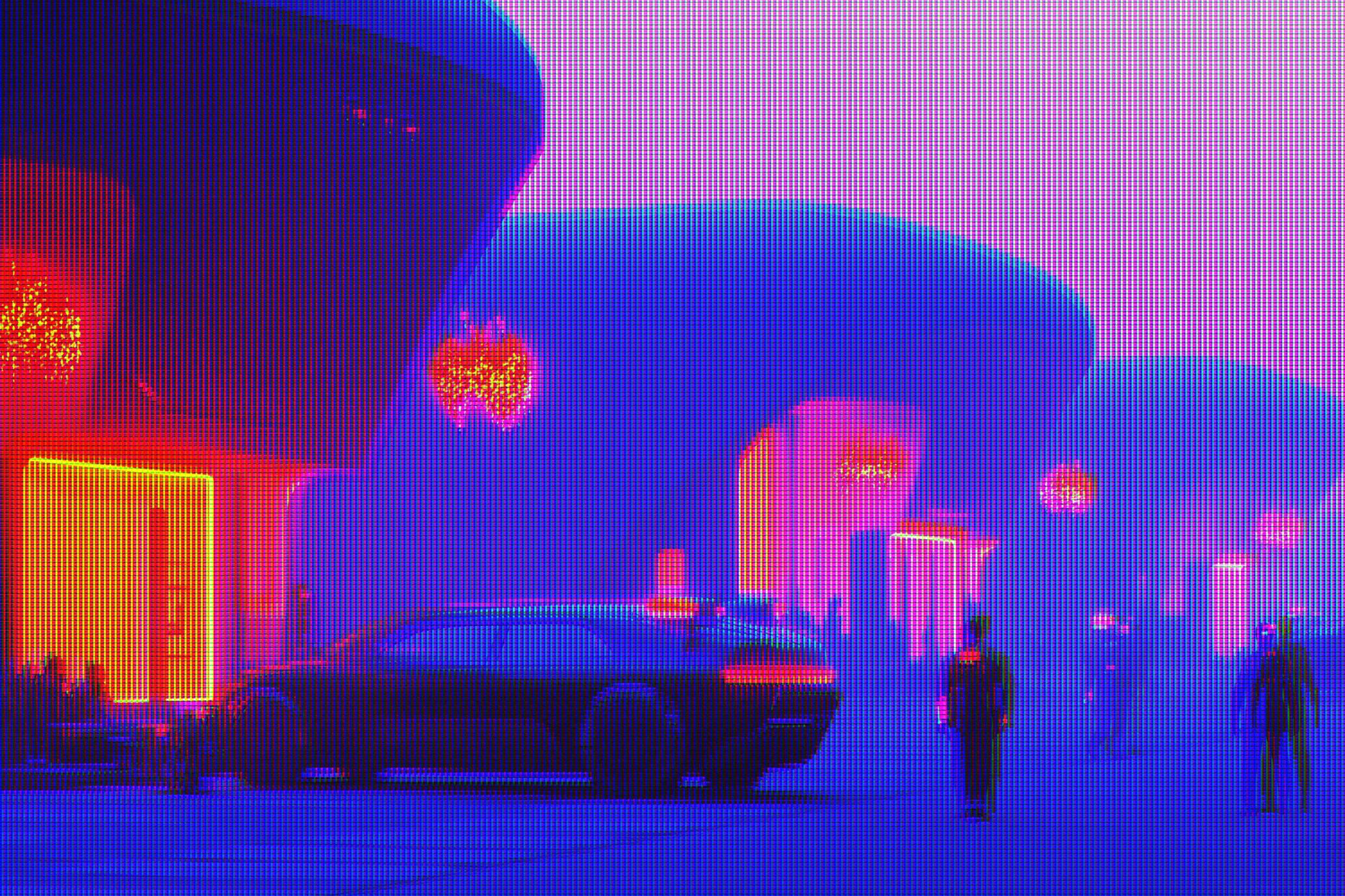 Futuristic CRT Photo Effect