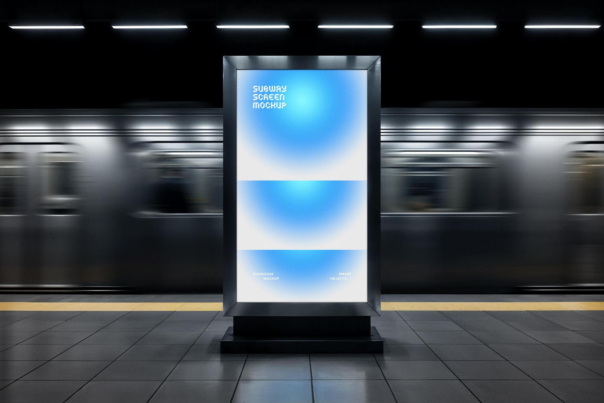 Subway Digital Signage Mockup