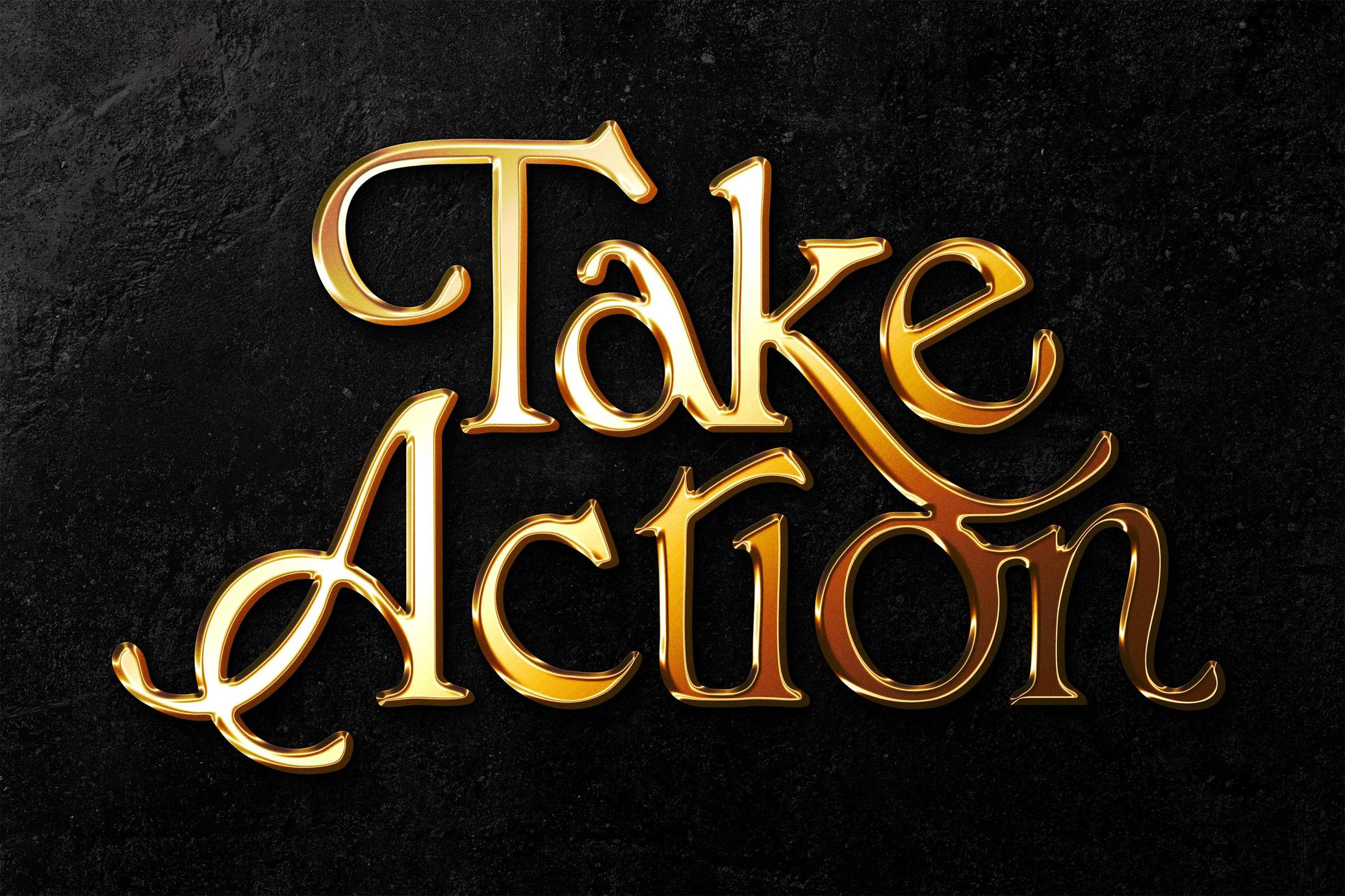 Shining Gold Text & Logo Effect