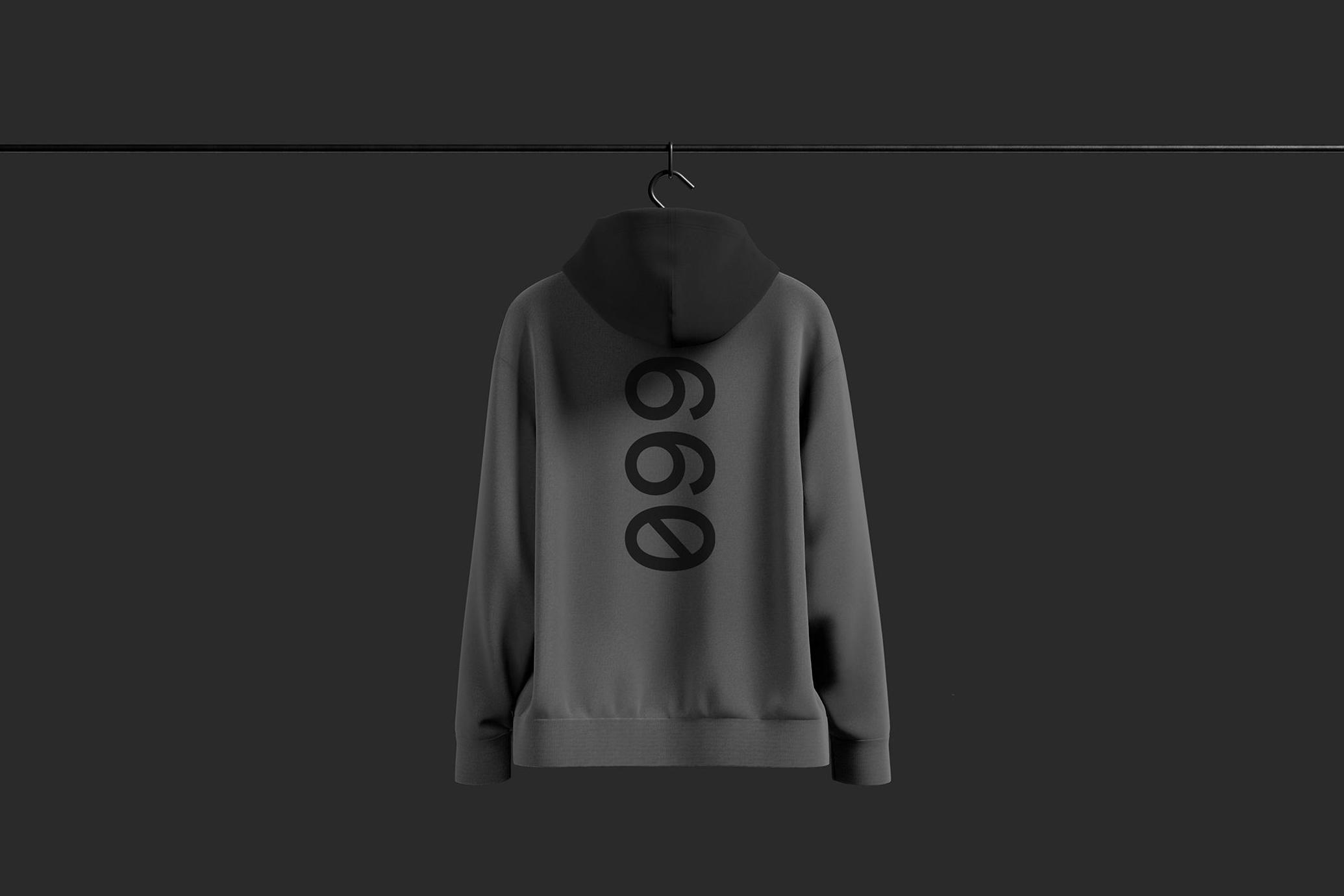 Hoodie Back Mockup