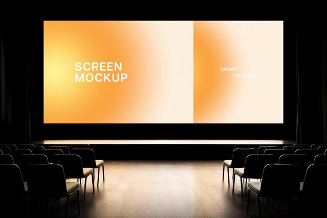 21:9 Stage Screen Mockup