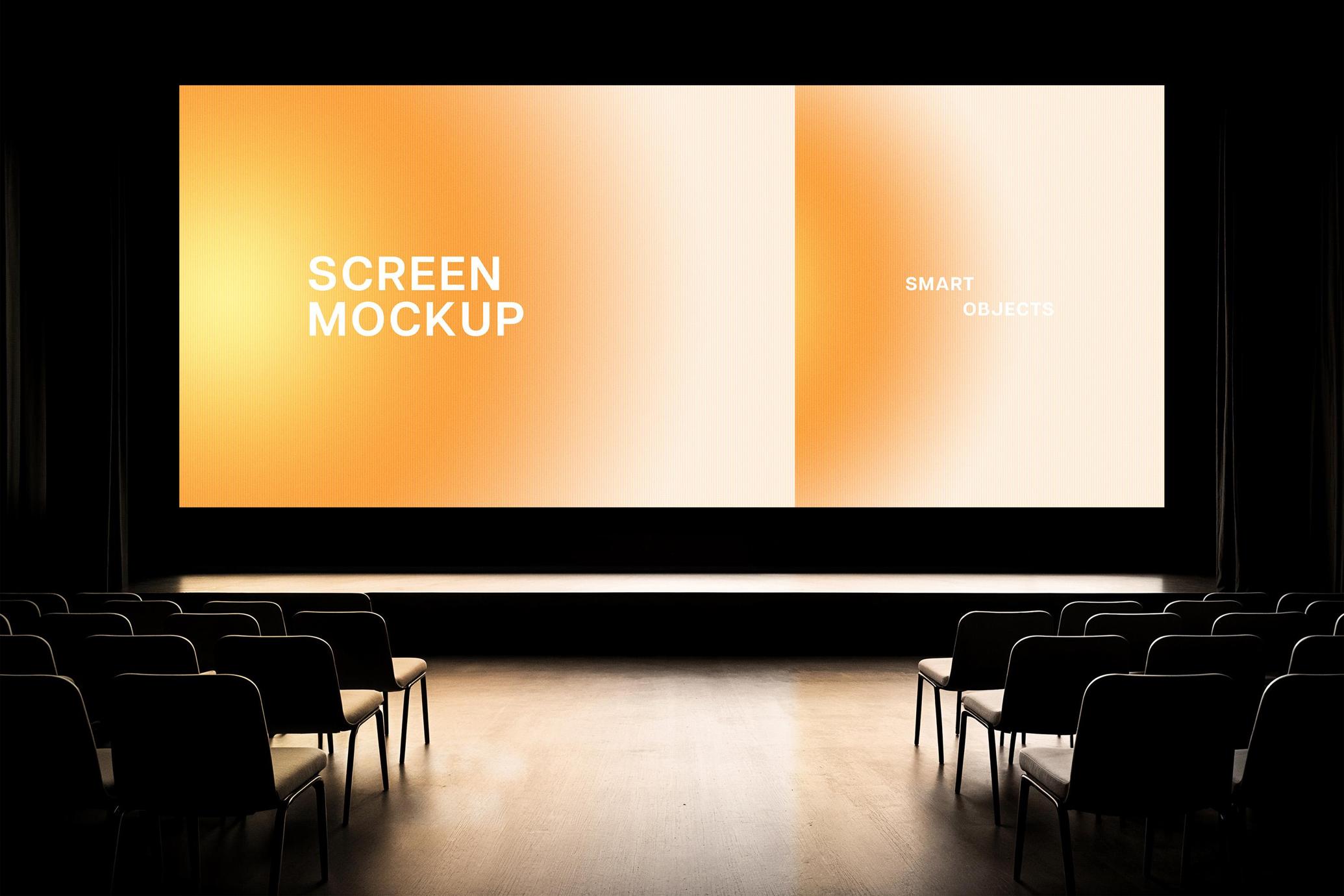 21:9 Stage Screen Mockup
