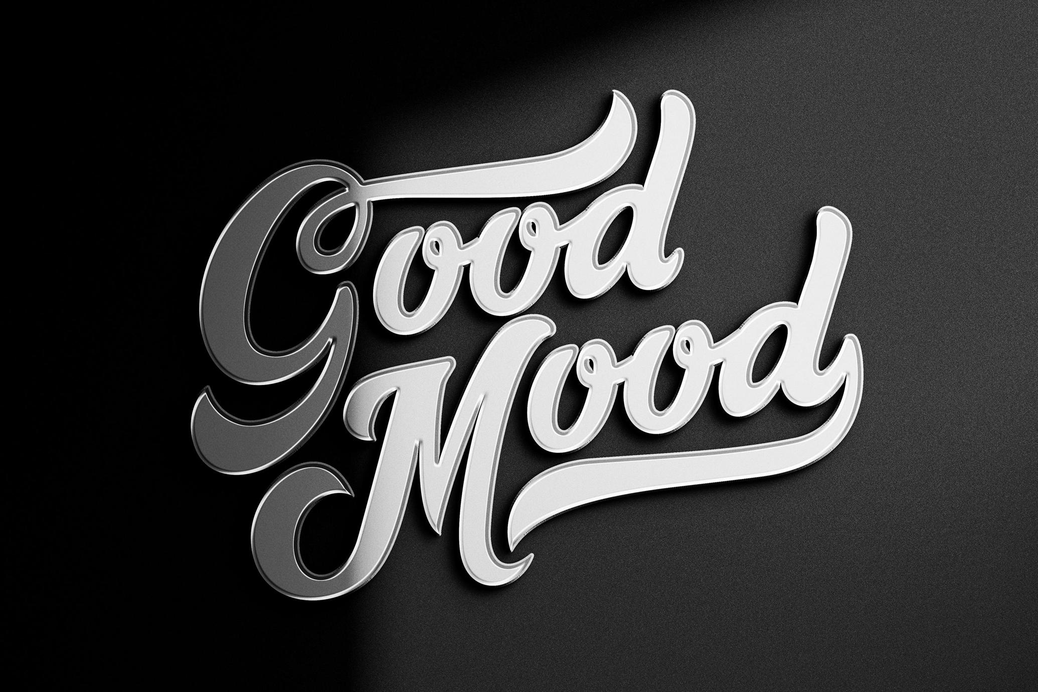 Glossy Chrome Logo Mockup