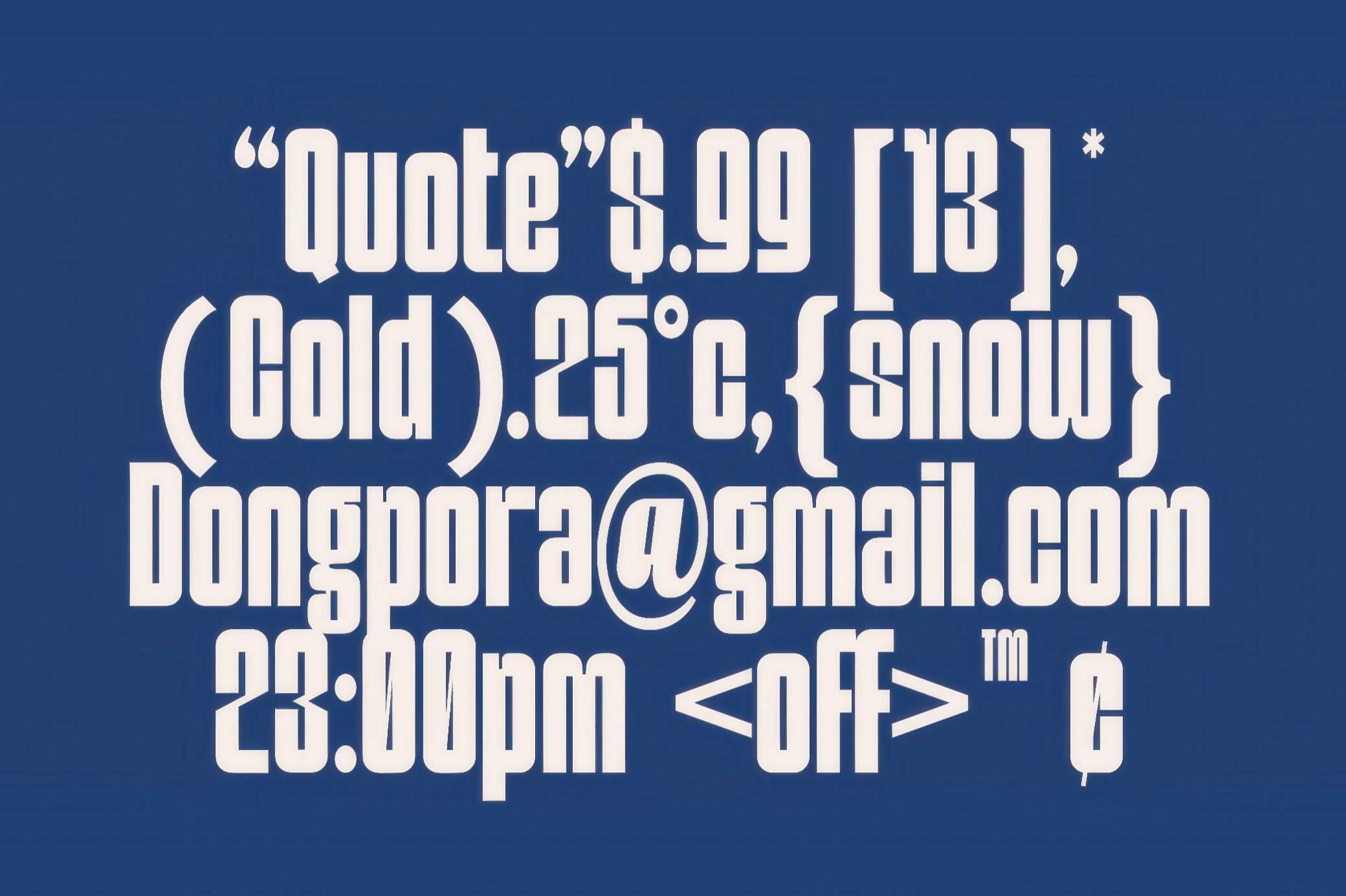 Dongpora — Condensed Sans Serif
