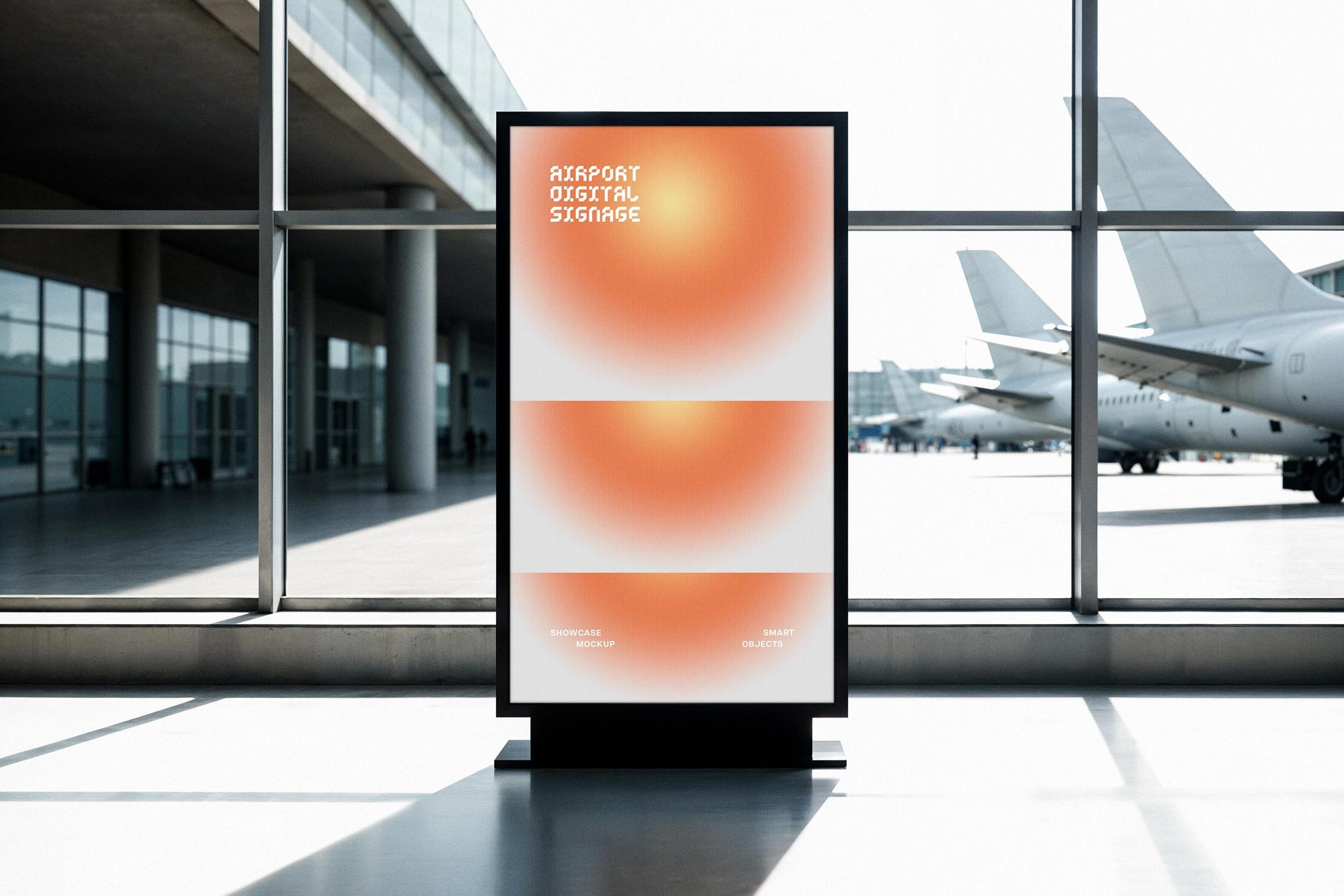Airport Digital Screen Mockup