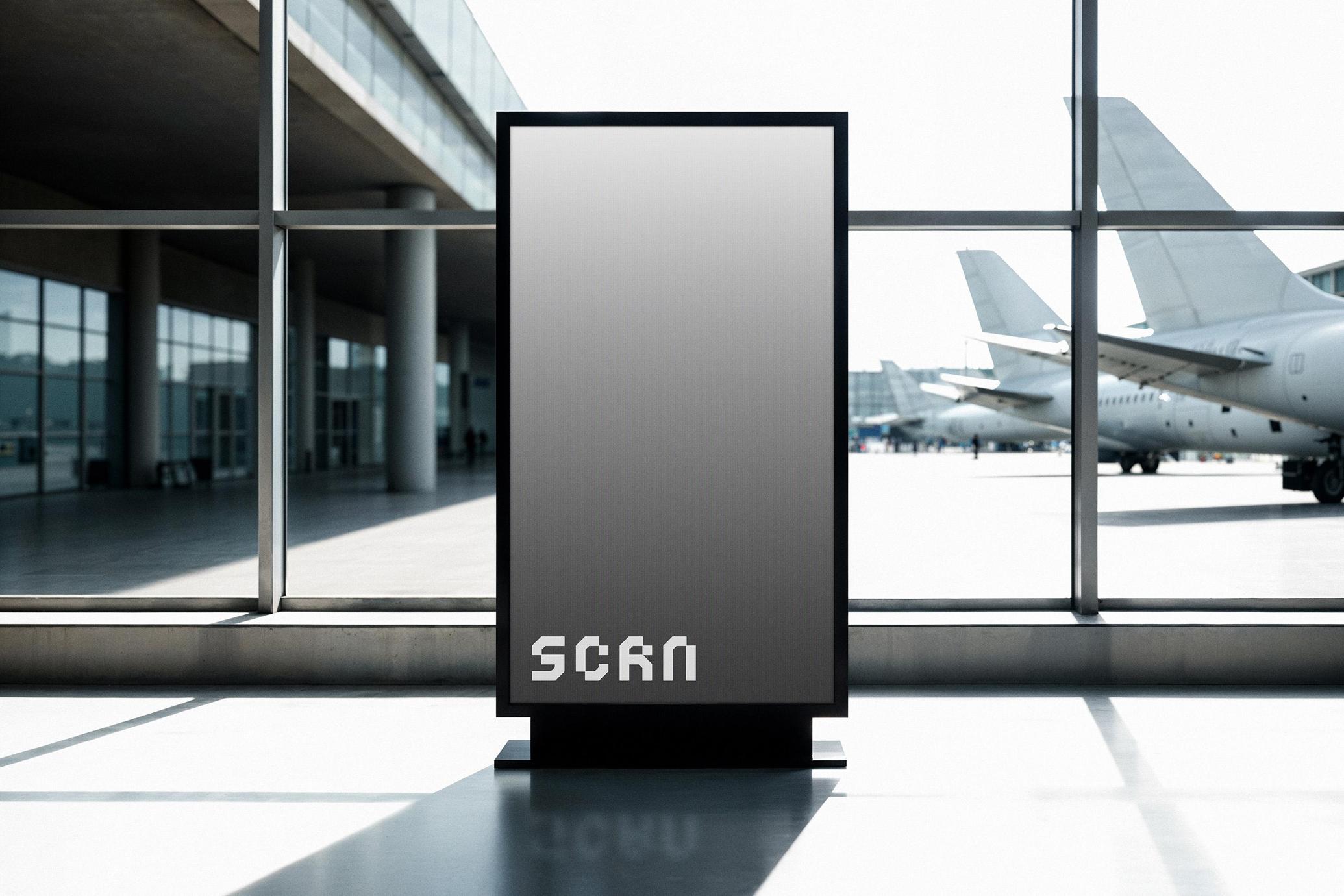 Airport Digital Screen Mockup