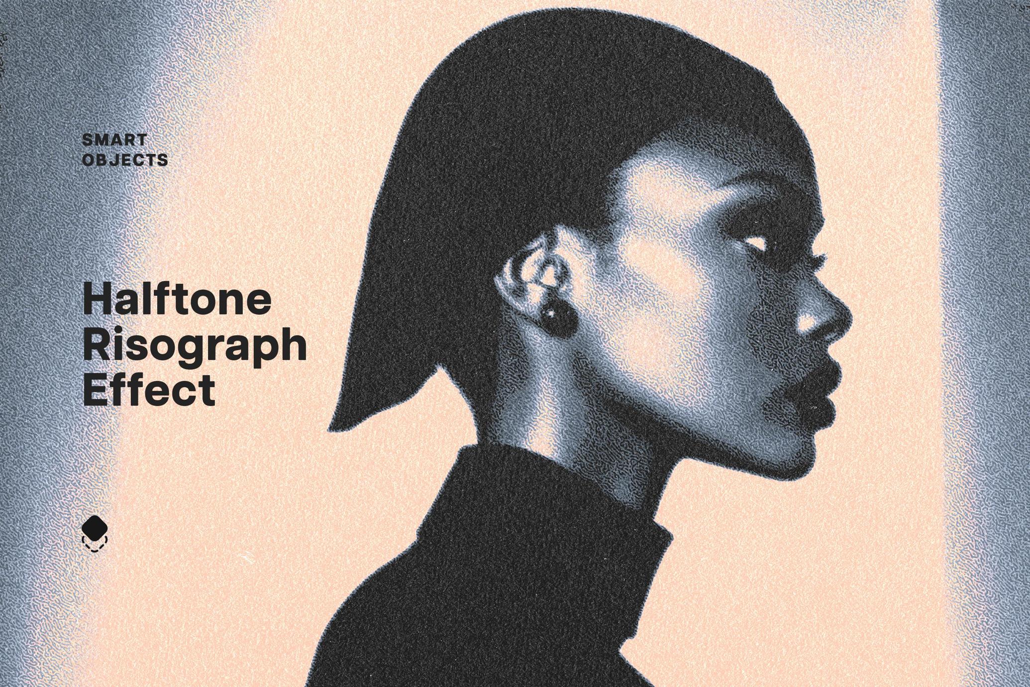 Halftone Risograph Effect