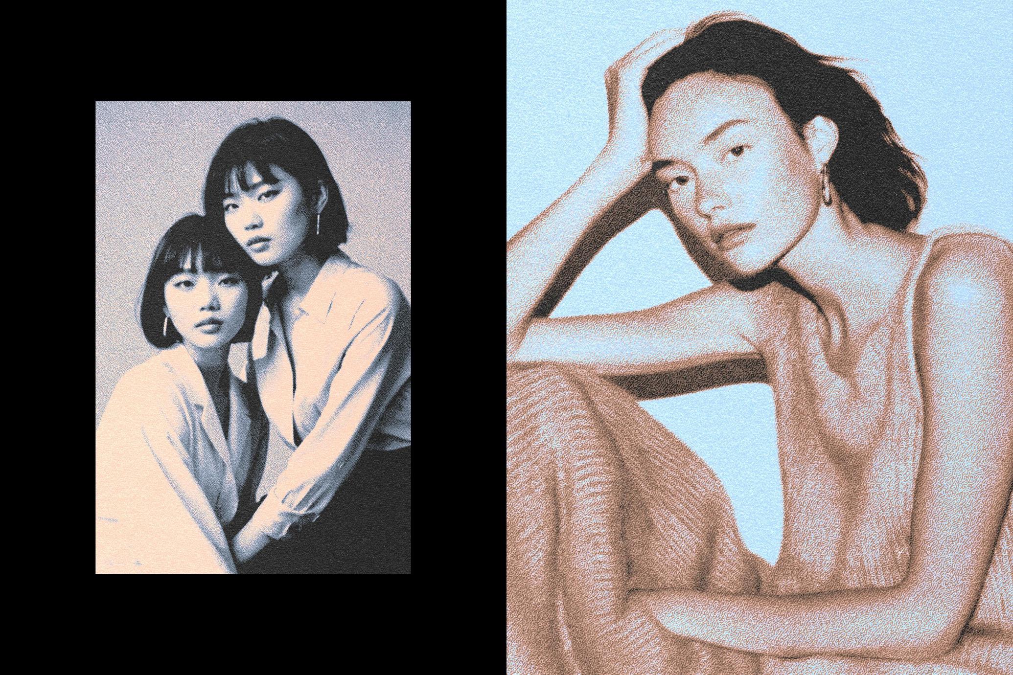 Halftone Risograph Effect
