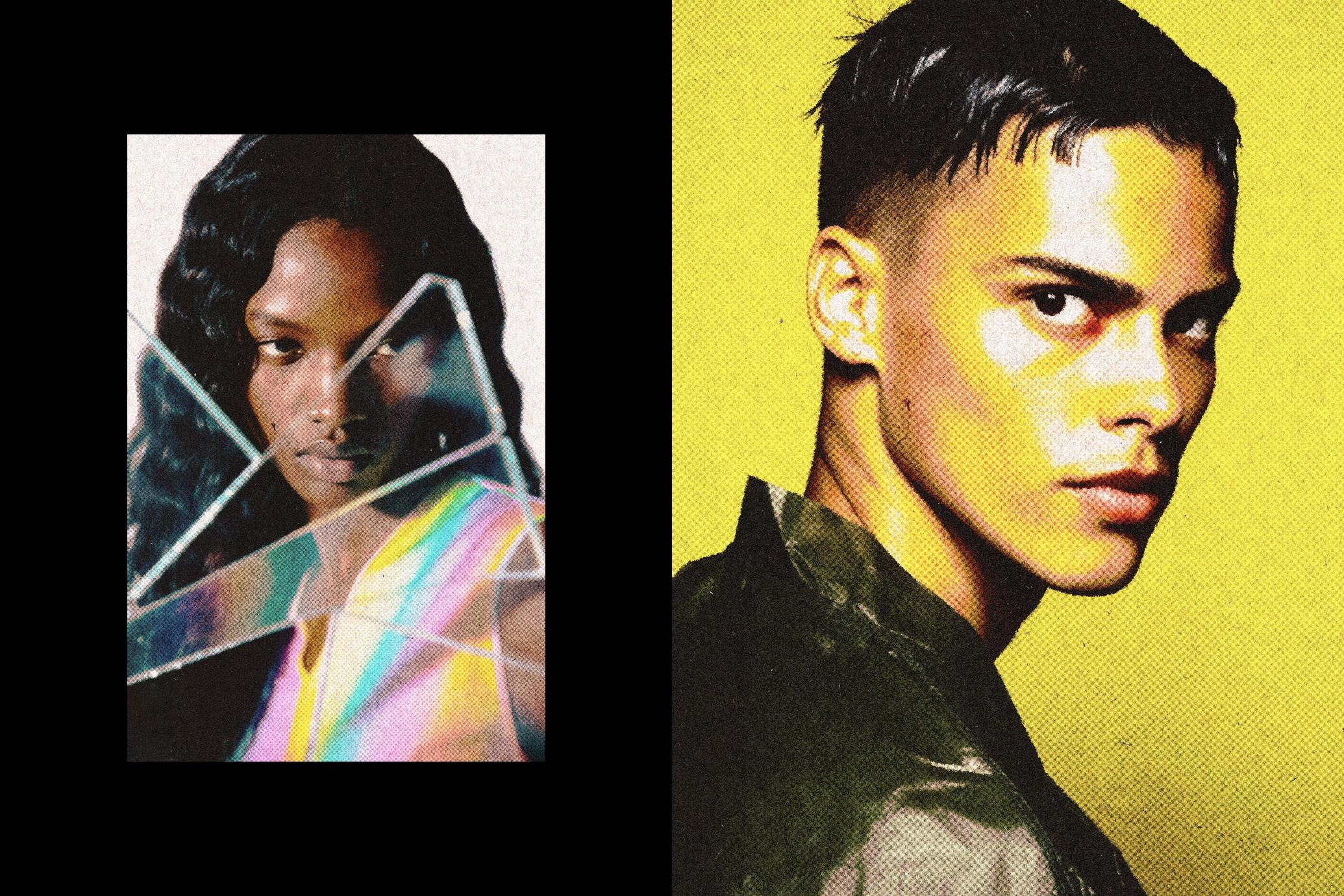 Retro Postcard Photo Effect