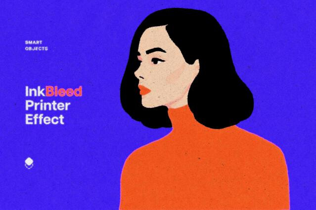 Ink Bleed Fabric Printer Effect