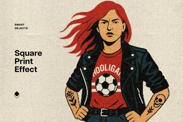 Square Print Design Effect