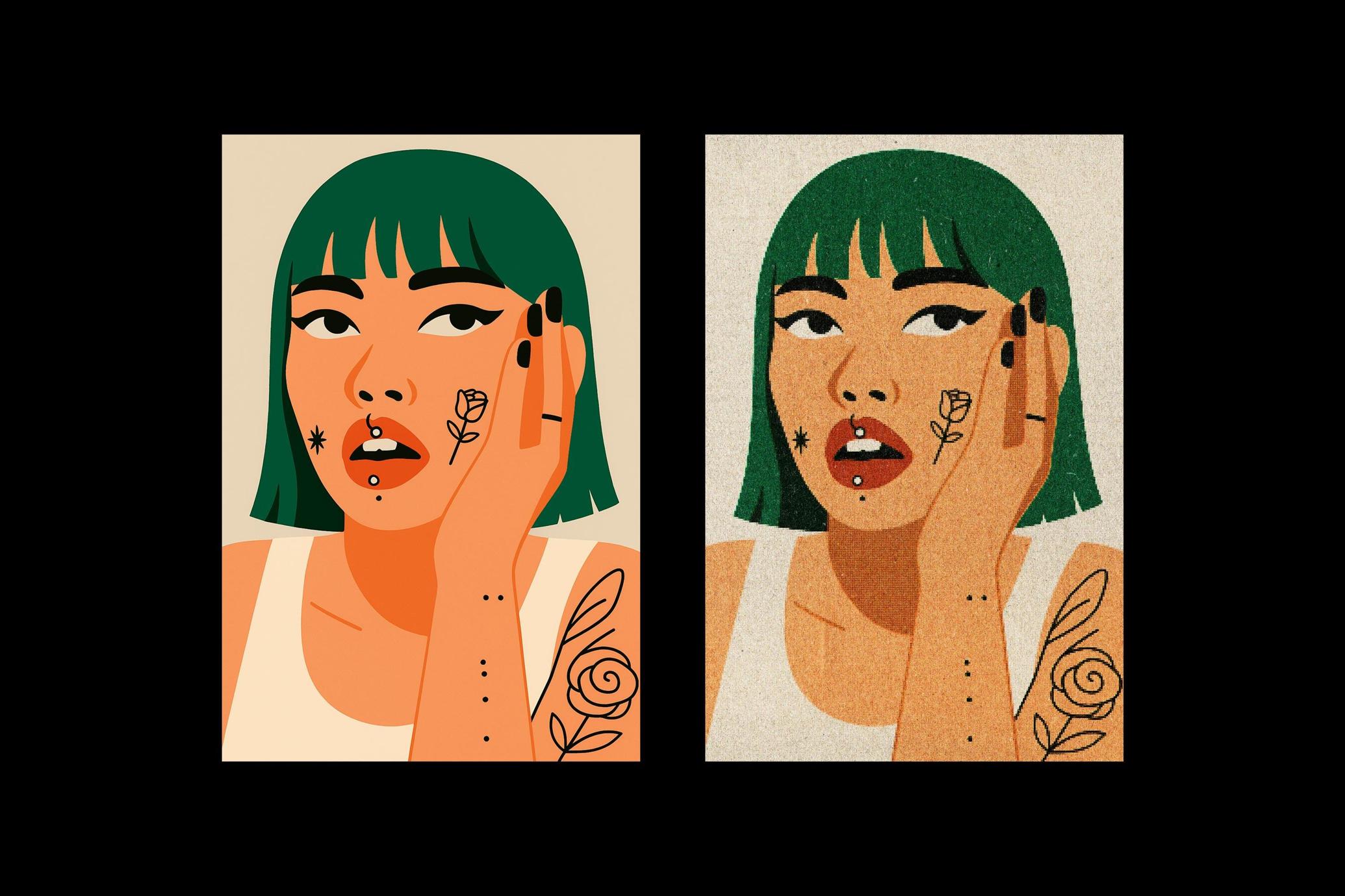 Square Print Design Effect