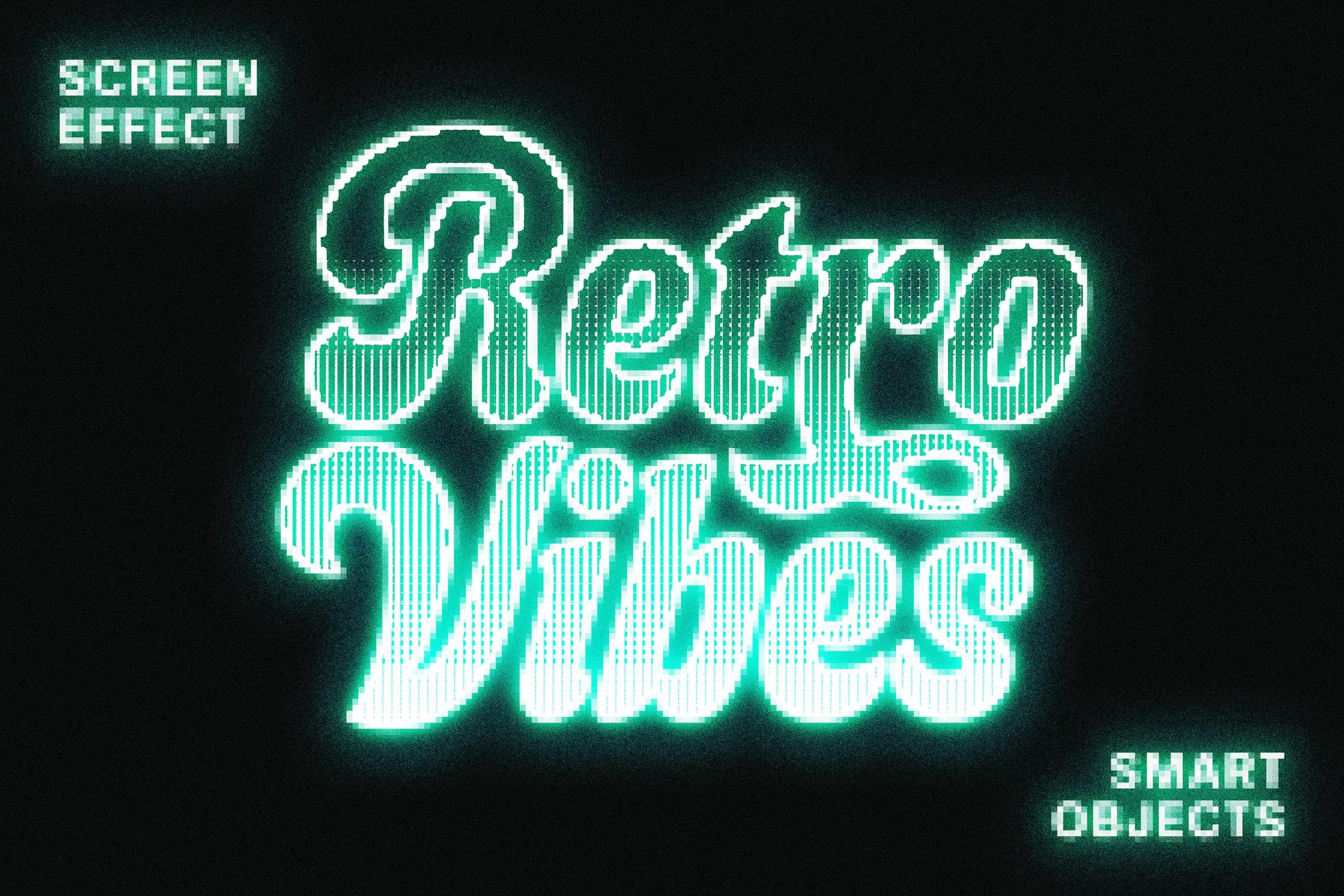 Retro Screen Text & Logo Effect