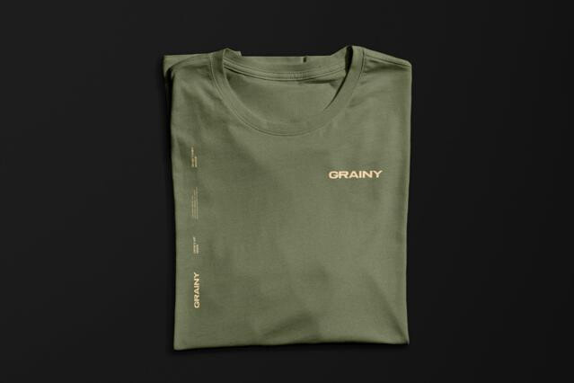 GRAINY Folded T-Shirt Mockup