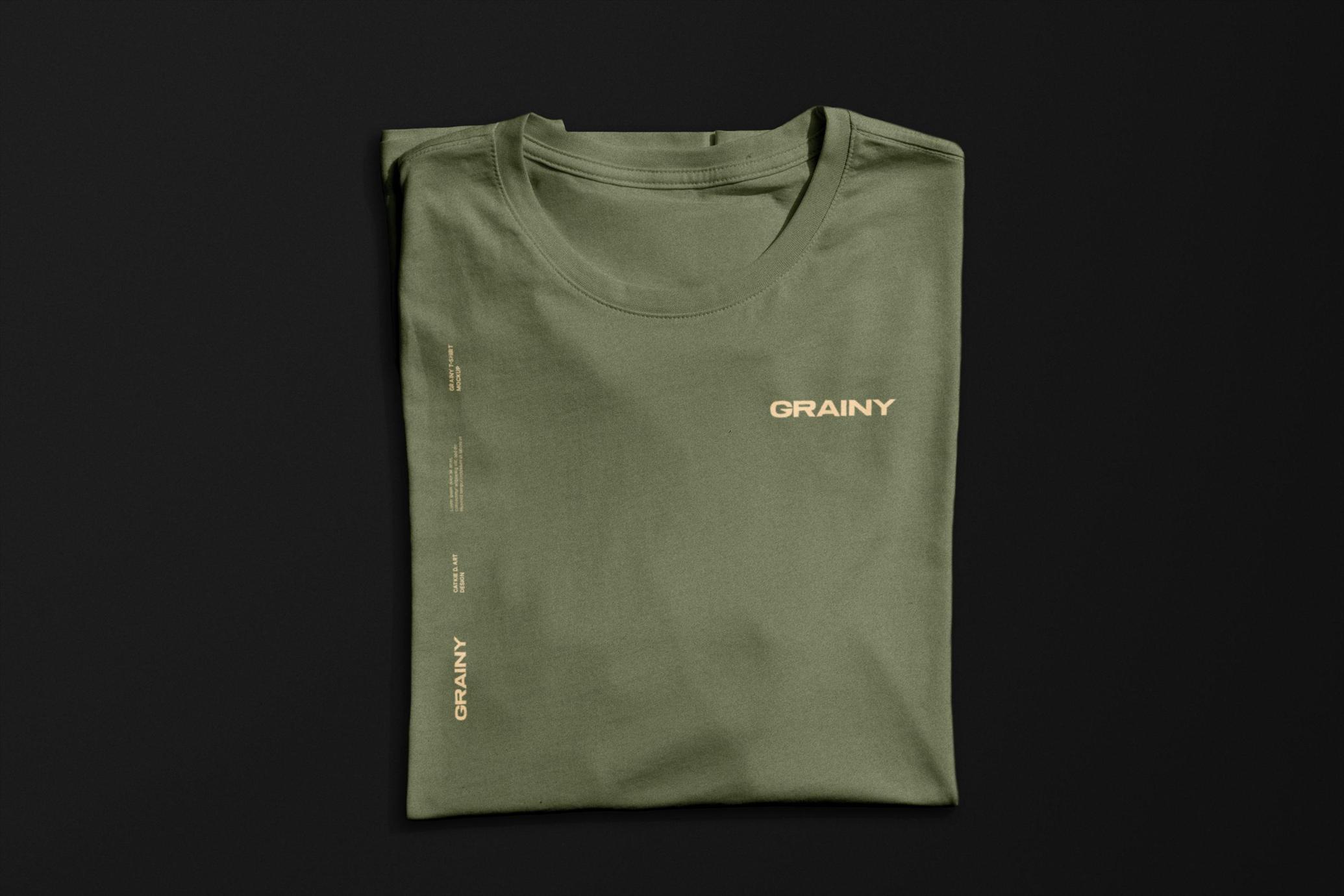 GRAINY Folded T-Shirt Mockup