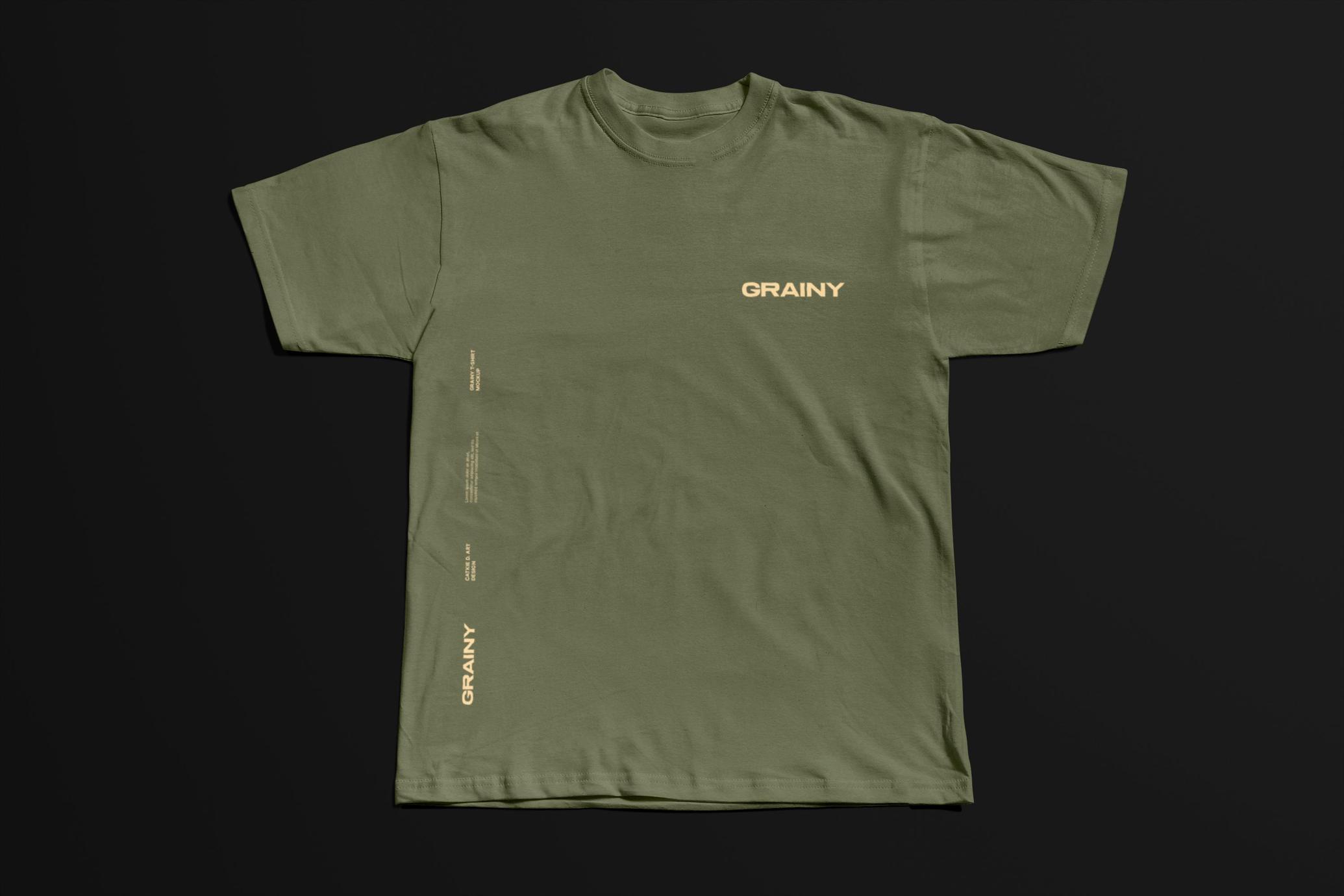 GRAINY Front View T-Shirt Mockup