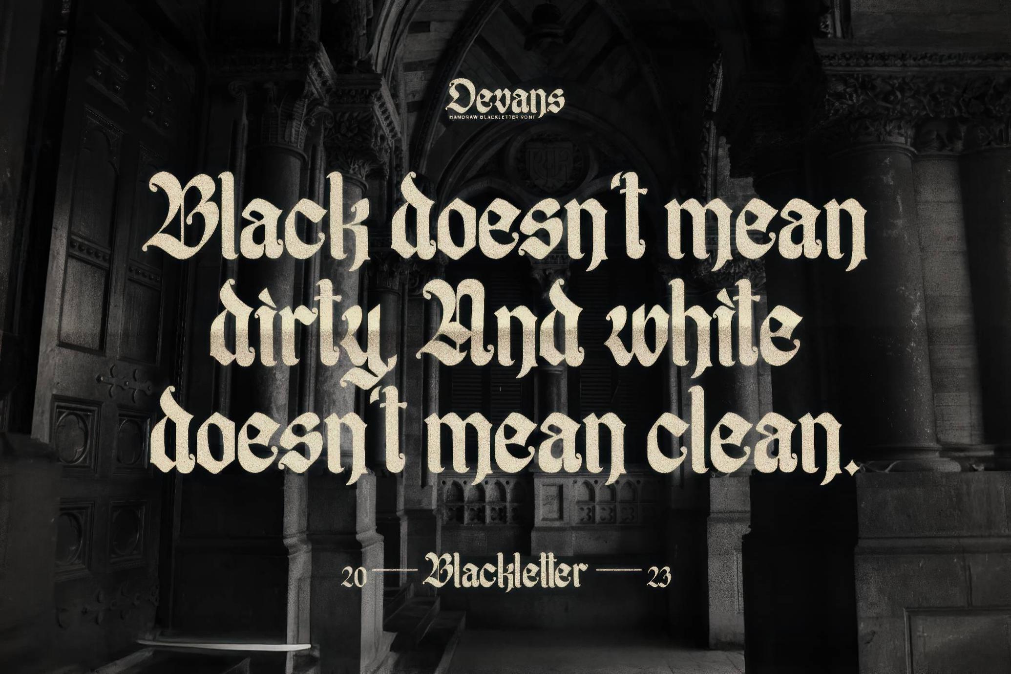Devans — Handrawn Blackletter Font