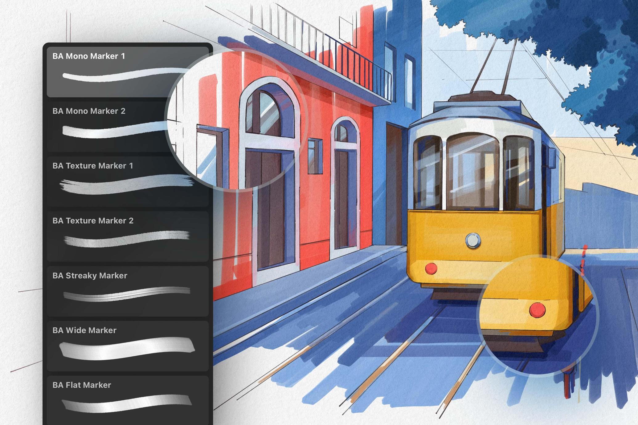 Streamline Markers - Photoshop Brushes