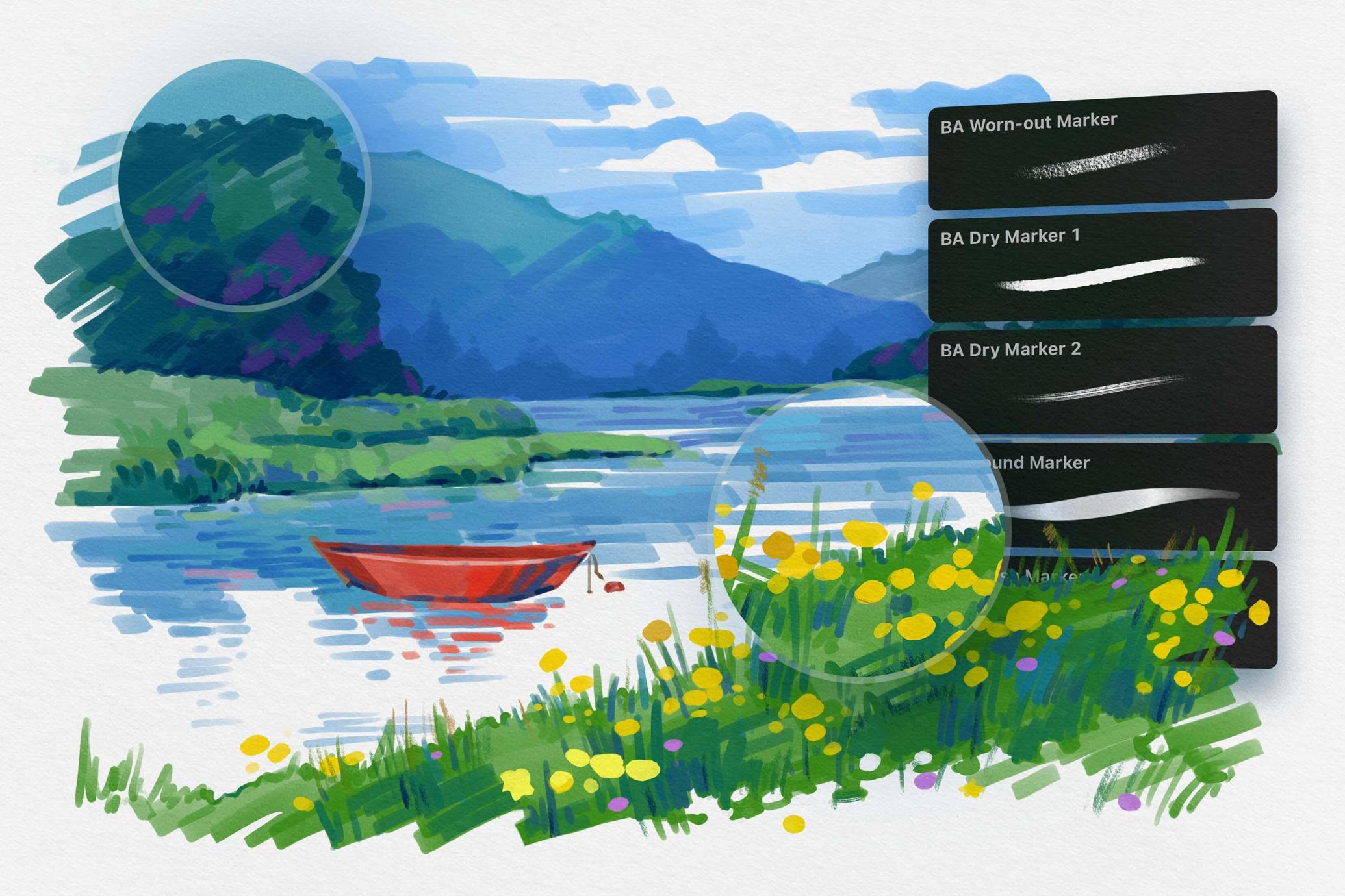 Streamline Markers - Photoshop Brushes