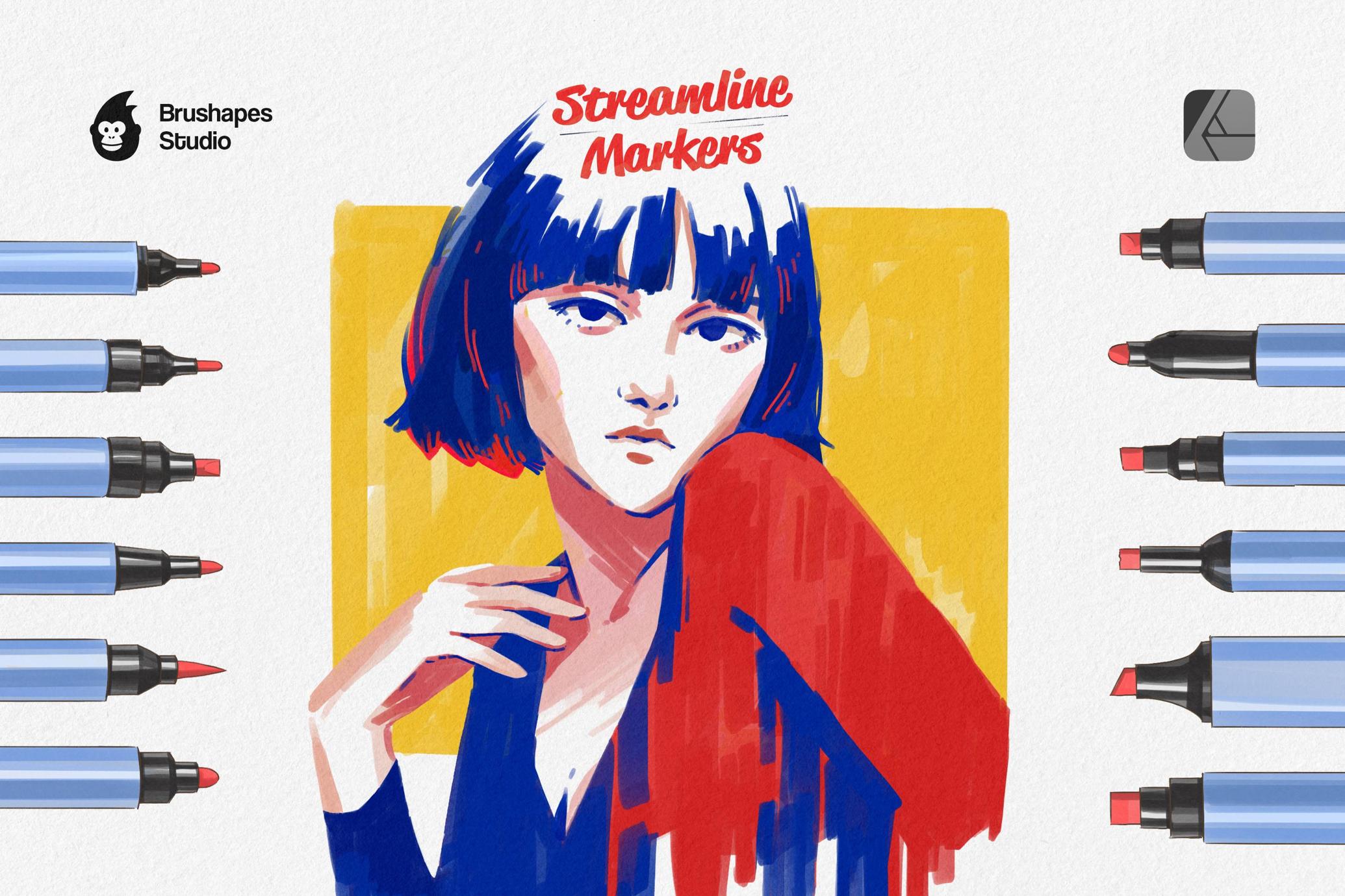 Streamline Markers - Affinity Brushes