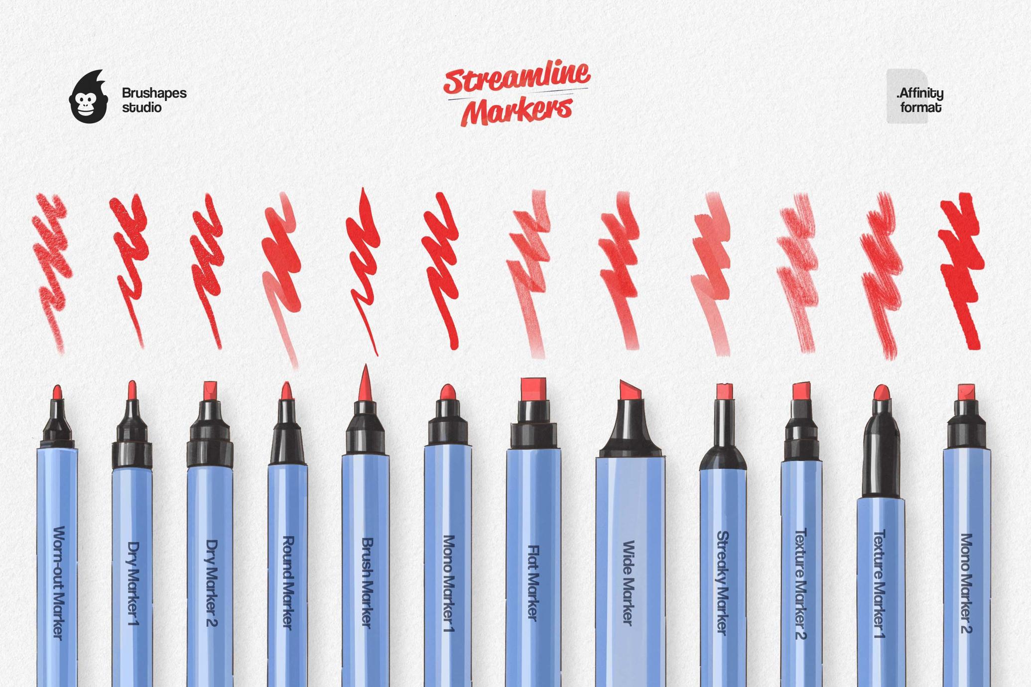 Streamline Markers - Affinity Brushes